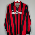 Shop 1989/90 AC MILAN #9 L/S HOME SHIRT (L) KAPPA, classic football shirts, vintage football shirts & retro soccer jerseys at Cult Kits