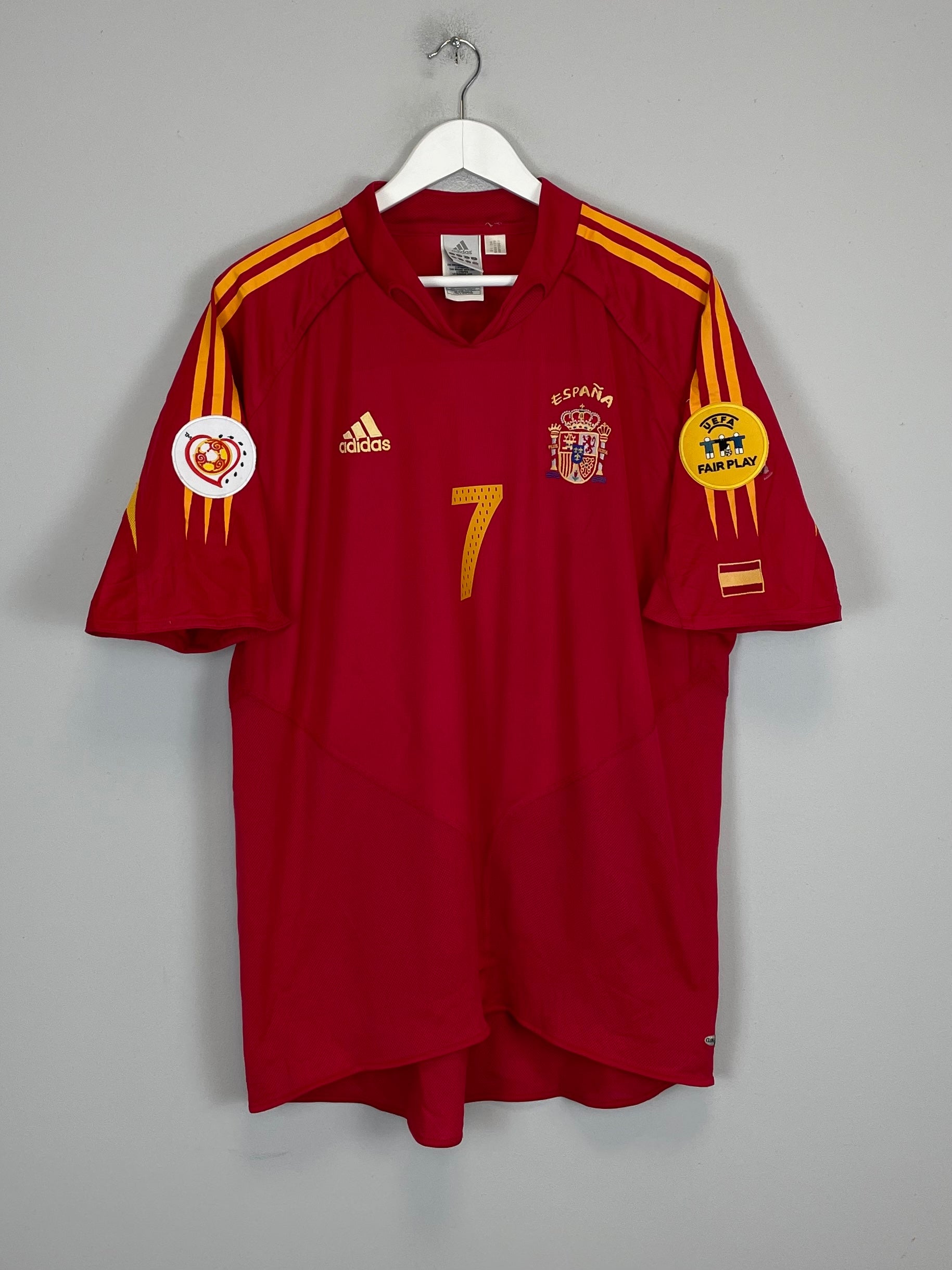Shop 2004/06 SPAIN RAUL #7 HOME SHIRT (XL) ADIDAS, classic football shirts, vintage football shirts & retro soccer jerseys at Cult Kits