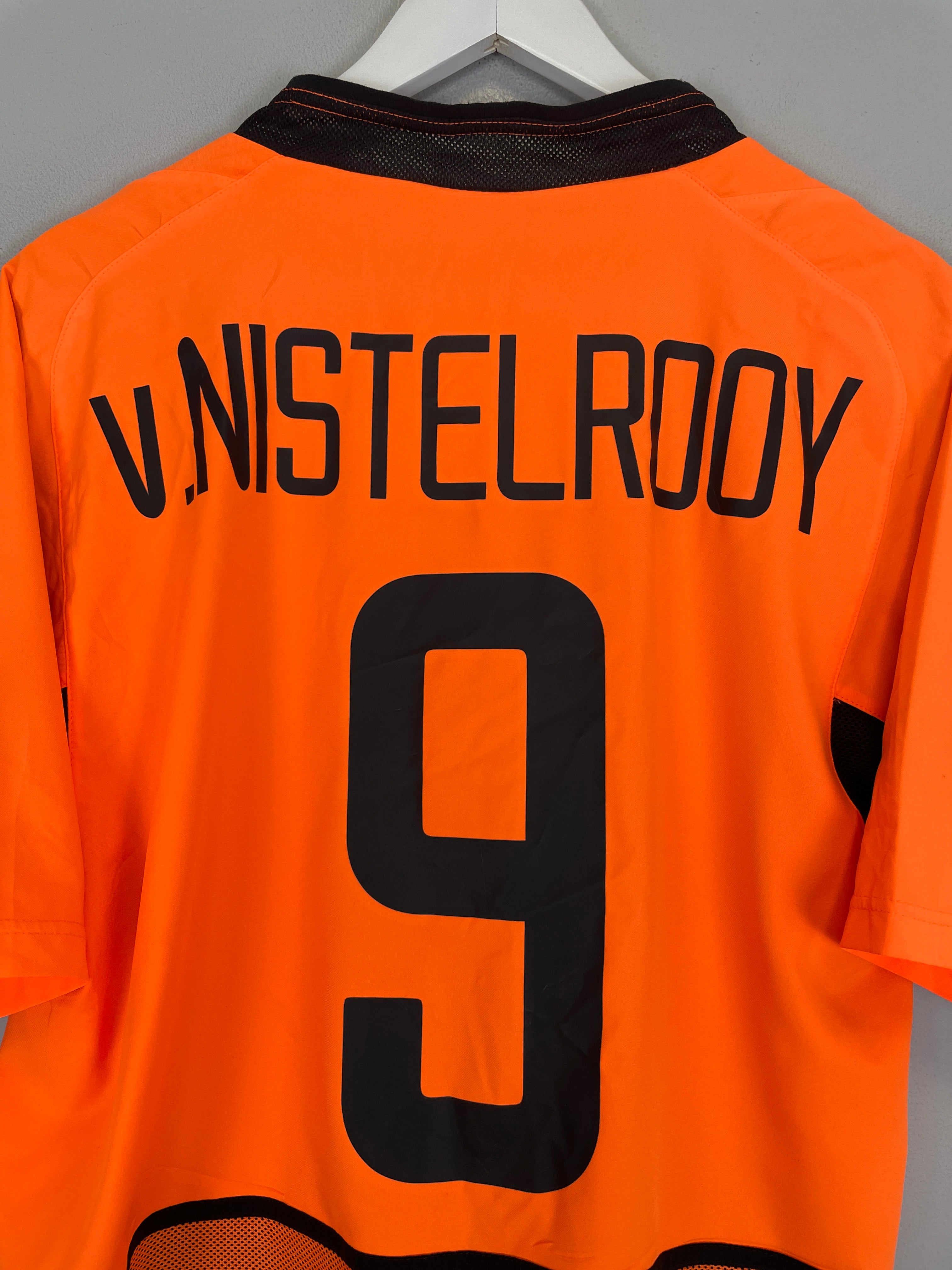 Shop 2002/04 NETHERLANDS V.NISTELROOY #9 *PLAYER ISSUE* HOME SHIRT (M) NIKE, classic football shirts, vintage football shirts & retro soccer jerseys at Cult Kits