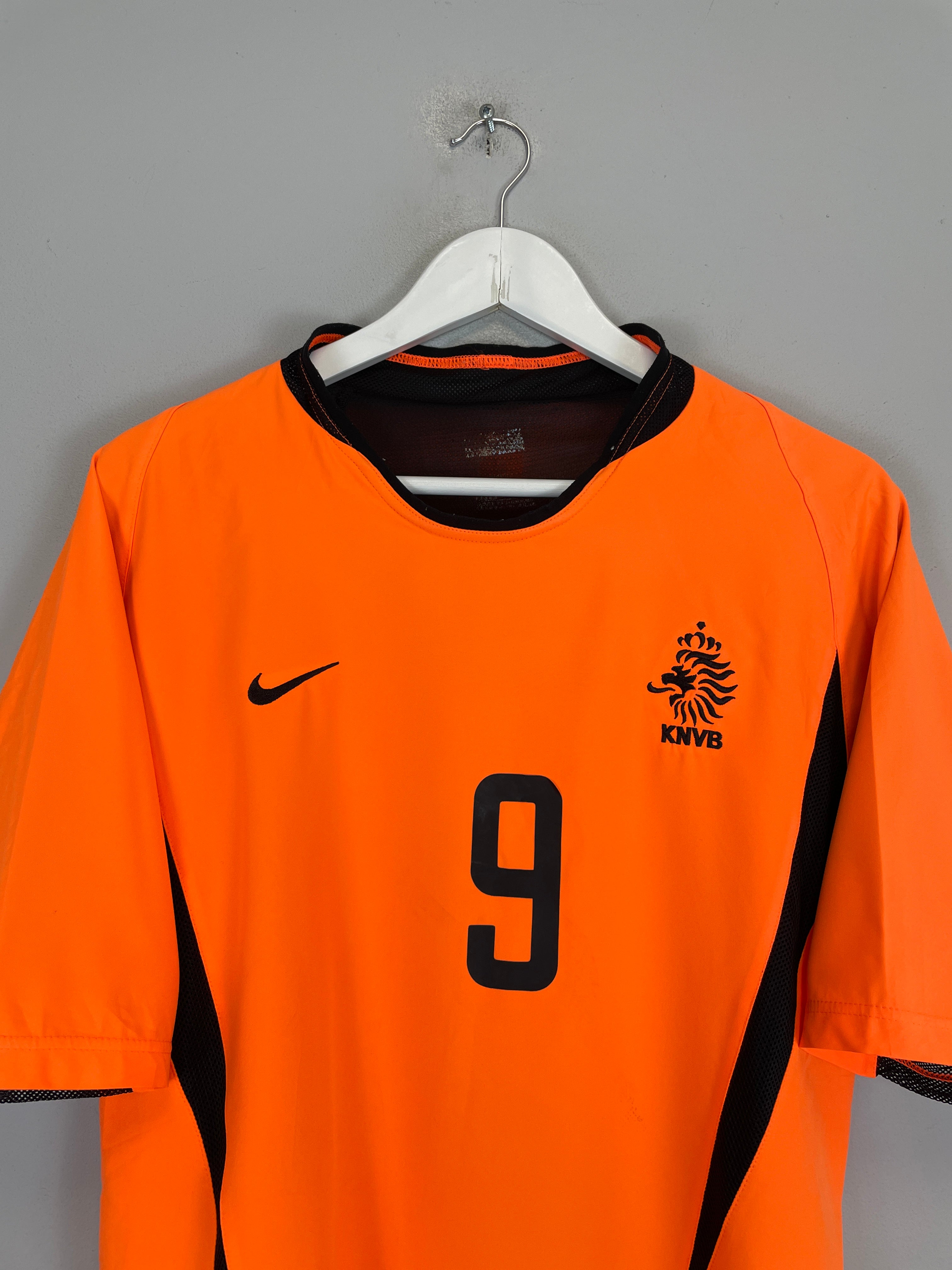 Shop 2002/04 NETHERLANDS V.NISTELROOY #9 *PLAYER ISSUE* HOME SHIRT (M) NIKE, classic football shirts, vintage football shirts & retro soccer jerseys at Cult Kits