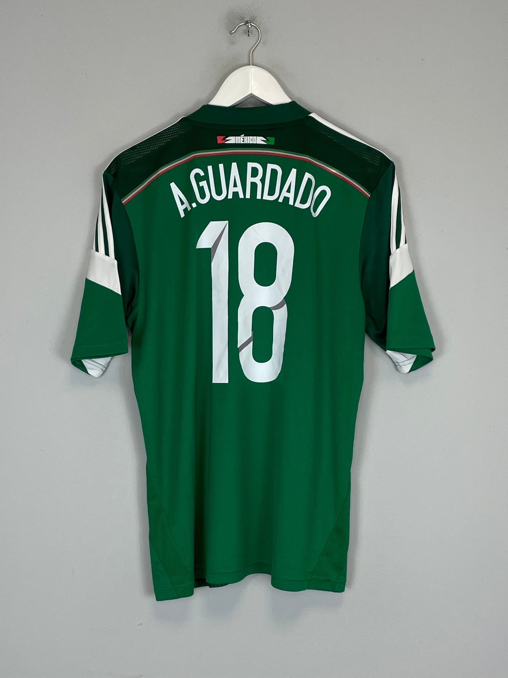 Shop 2014/15 MEXICO A.GUARDADO #18 HOME SHIRT (M) ADIDAS, classic football shirts, vintage football shirts & retro soccer jerseys at Cult Kits
