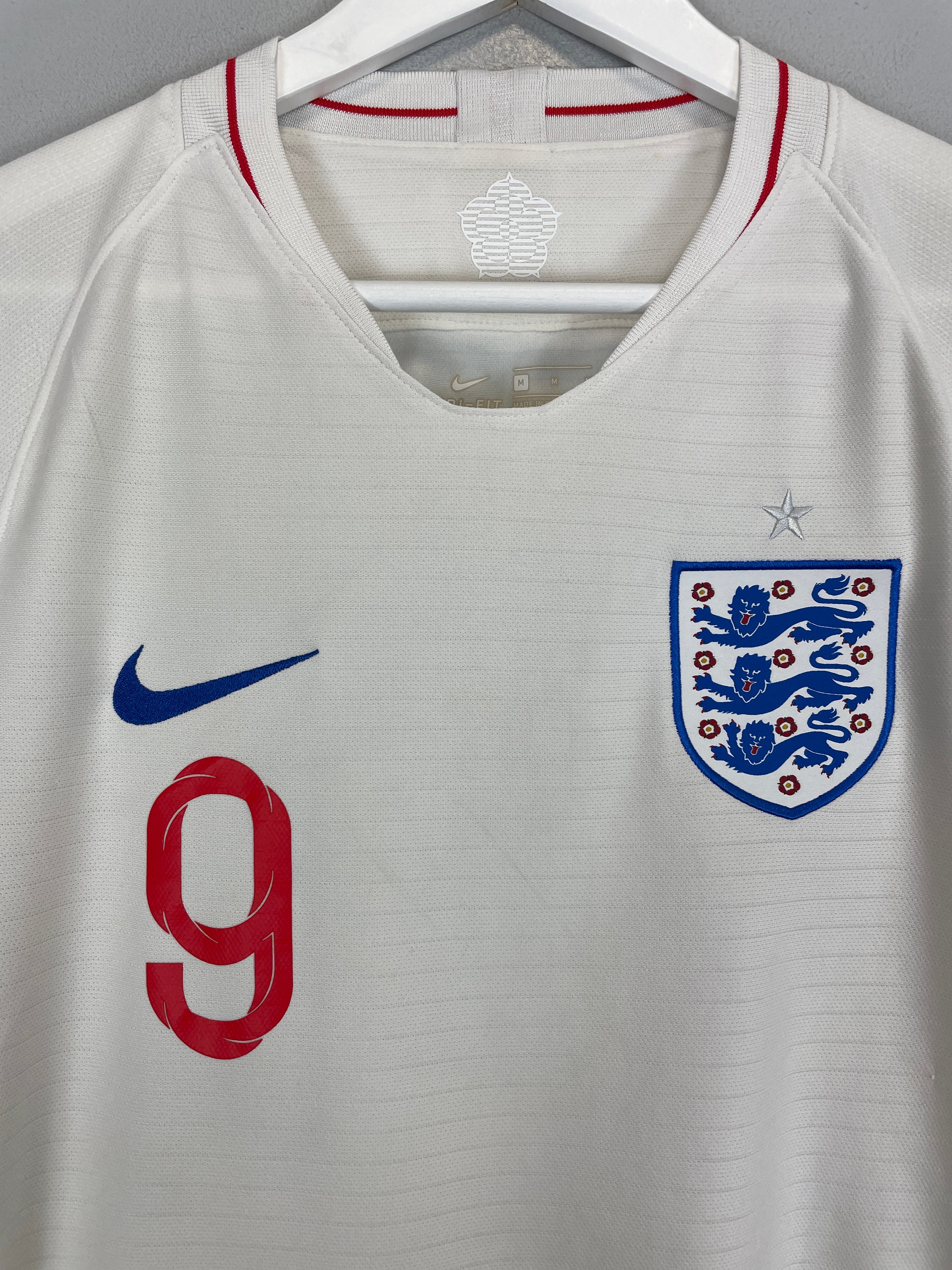 Shop 2018 ENGLAND KANE #9 HOME SHIRT (M) NIKE, classic football shirts, vintage football shirts & retro soccer jerseys at Cult Kits