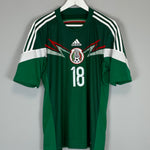 Shop 2014/15 MEXICO A.GUARDADO #18 HOME SHIRT (M) ADIDAS, classic football shirts, vintage football shirts & retro soccer jerseys at Cult Kits