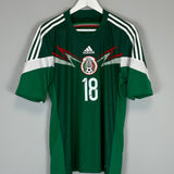Shop 2014/15 MEXICO A.GUARDADO #18 HOME SHIRT (M) ADIDAS, classic football shirts, vintage football shirts & retro soccer jerseys at Cult Kits