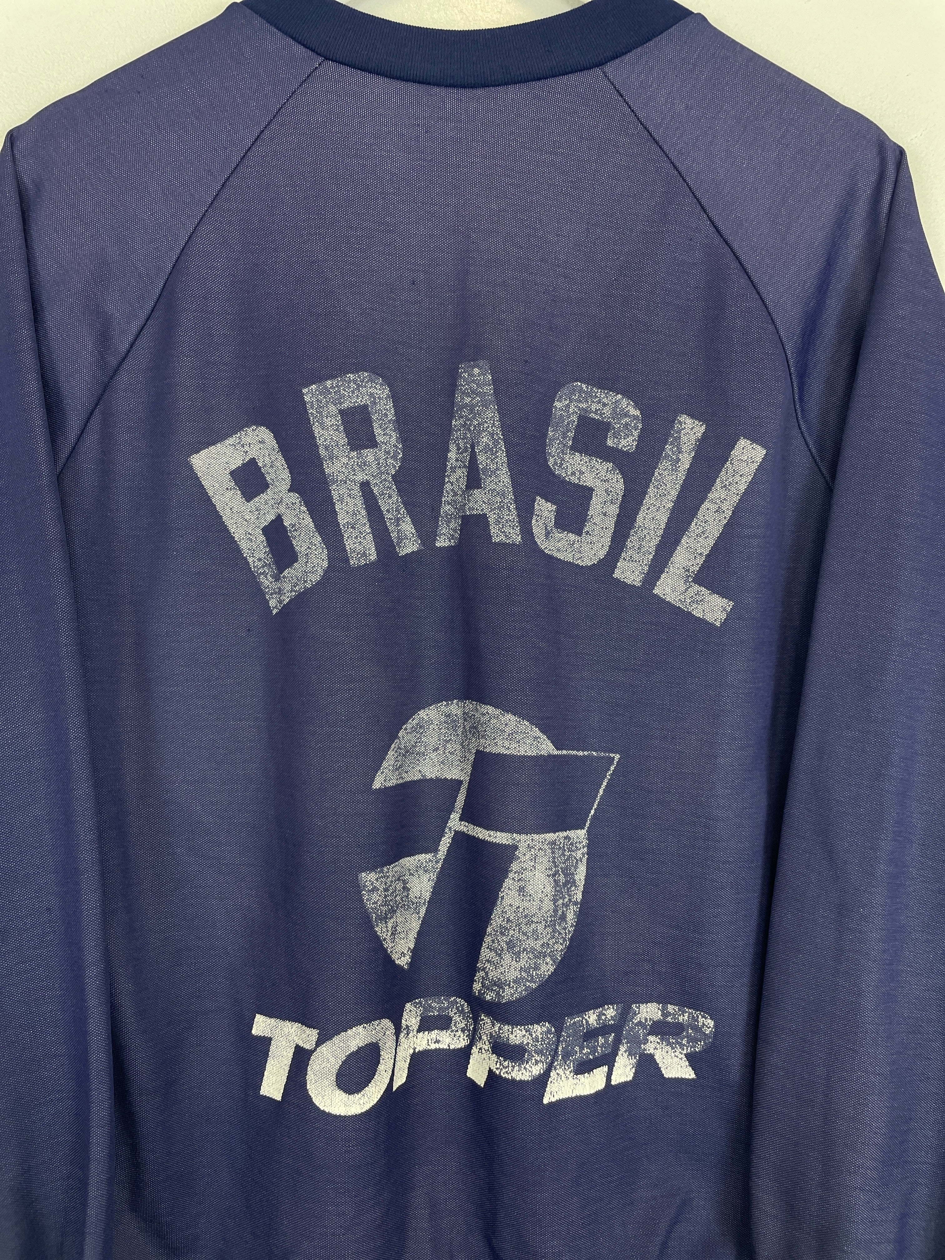 Shop 1980/84 BRAZIL TRAINING SHIRT (M) TOPPER, classic football shirts, vintage football shirts & retro soccer jerseys at Cult Kits