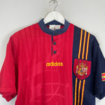 Shop 1996/98 SPAIN HOME SHIRT (M) ADIDAS, classic football shirts, vintage football shirts & retro soccer jerseys at Cult Kits