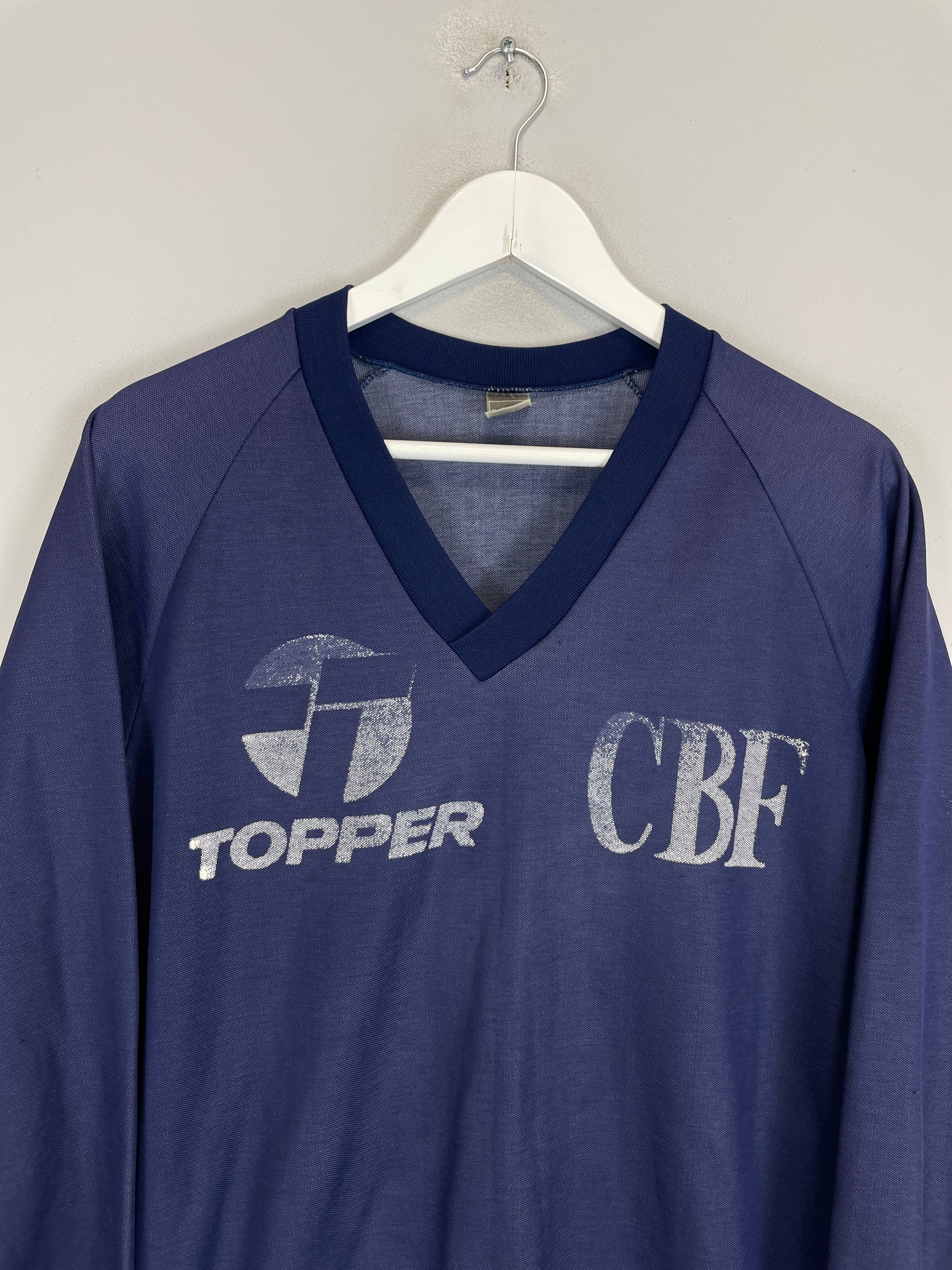Shop 1980/84 BRAZIL TRAINING SHIRT (M) TOPPER, classic football shirts, vintage football shirts & retro soccer jerseys at Cult Kits