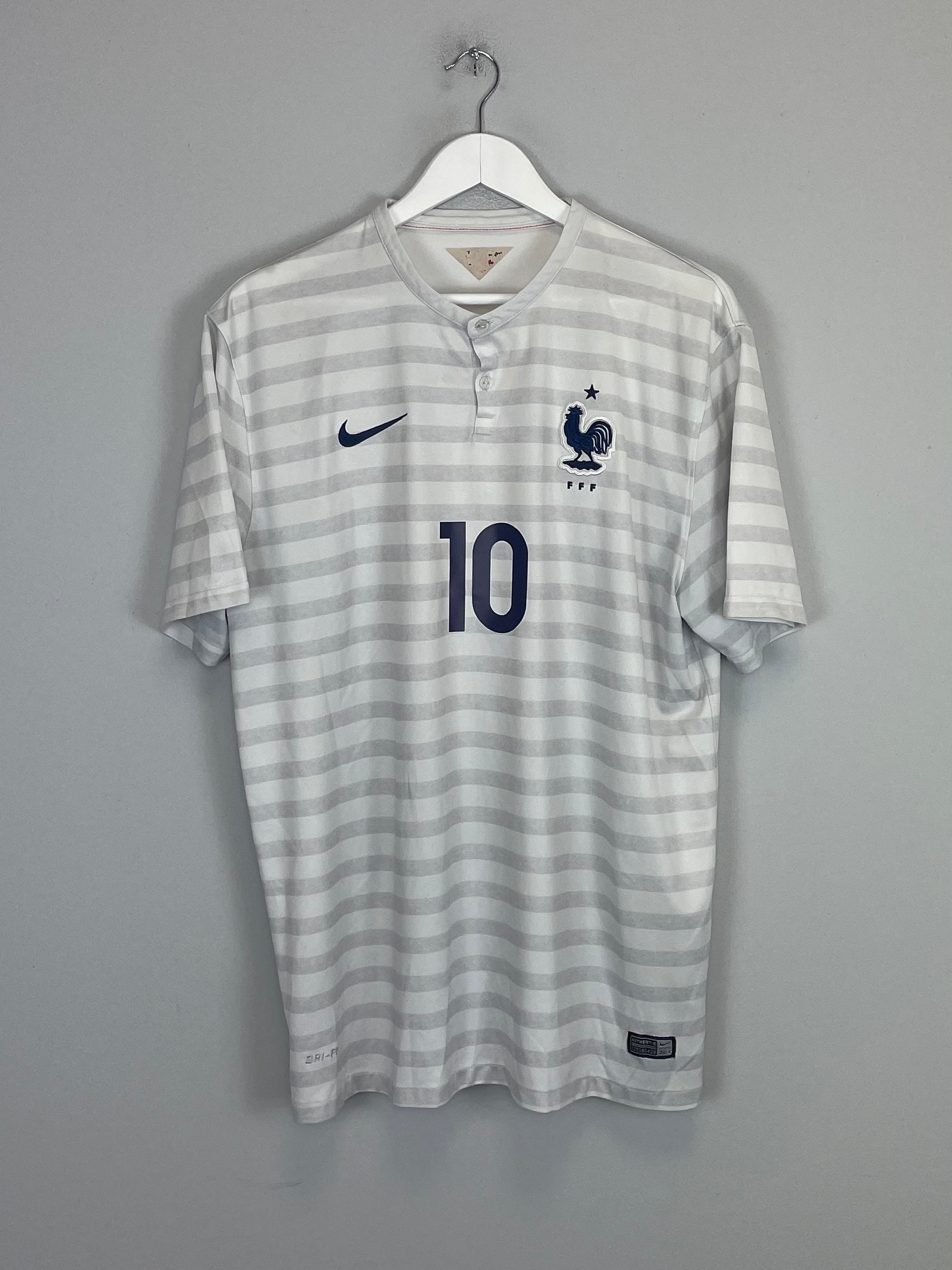 Shop 2014/15 FRANCE BENZEMA #10 AWAY SHIRT (XL) NIKE, classic football shirts, vintage football shirts & retro soccer jerseys at Cult Kits