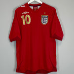 Shop 2006/08 ENGLAND OWEN #10 AWAY SHIRT (XL) UMBRO, classic football shirts, vintage football shirts & retro soccer jerseys at Cult Kits