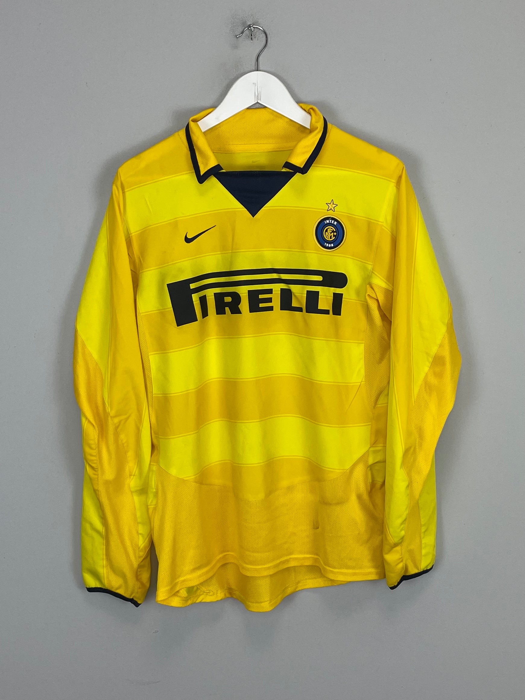 Shop 2003/04 INTER MILAN ADRIANO #10 L/S AWAY SHIRT (S) NIKE, classic football shirts, vintage football shirts & retro soccer jerseys at Cult Kits
