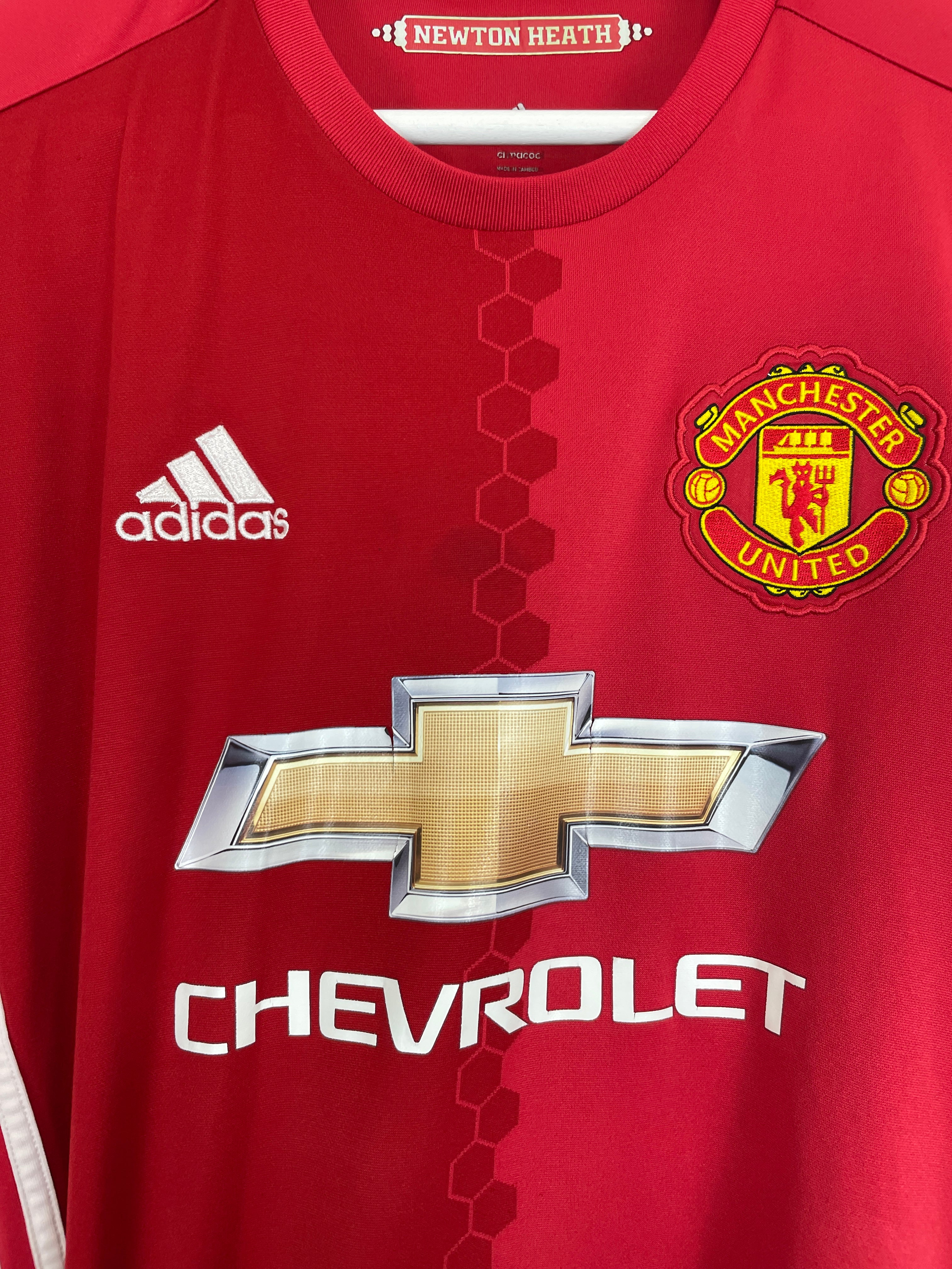 Shop 2016/17 MANCHESTER UNITED POGBA #6 HOME SHIRT (S) ADIDAS, classic football shirts, vintage football shirts & retro soccer jerseys at Cult Kits