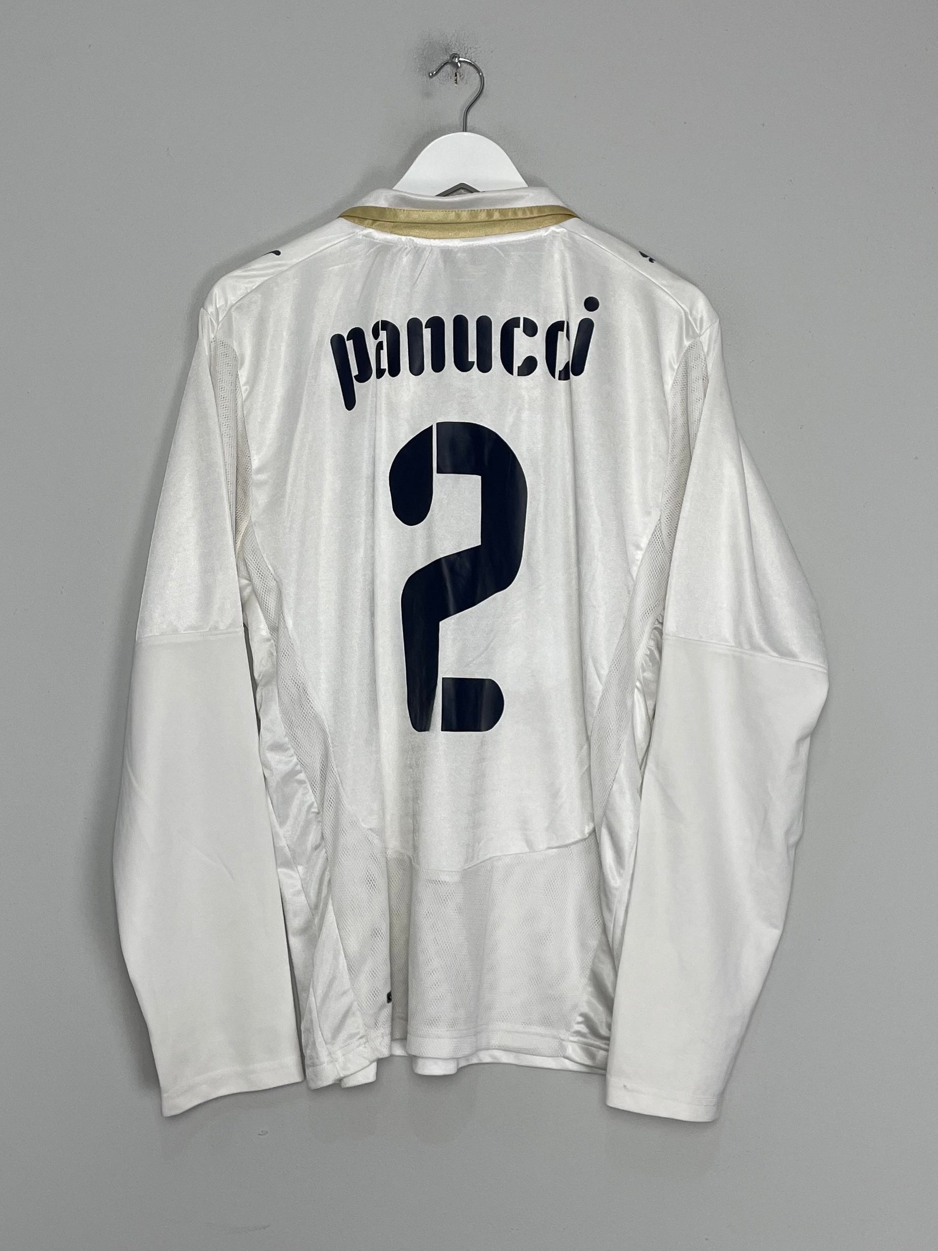Shop 2007/09 ITALY PANUCCI #2 L/S AWAY SHIRT (M) PUMA, classic football shirts, vintage football shirts & retro soccer jerseys at Cult Kits