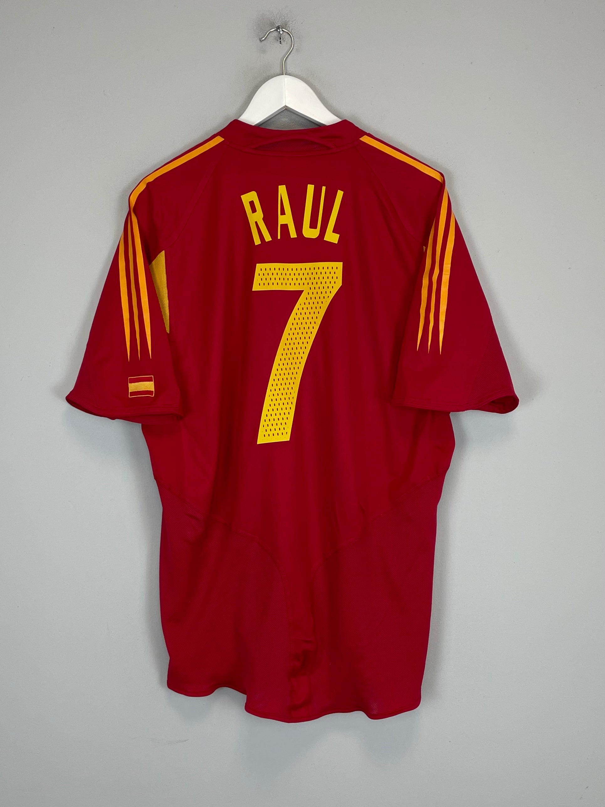 Shop 2004/06 SPAIN RAUL #7 HOME SHIRT (XL) ADIDAS, classic football shirts, vintage football shirts & retro soccer jerseys at Cult Kits