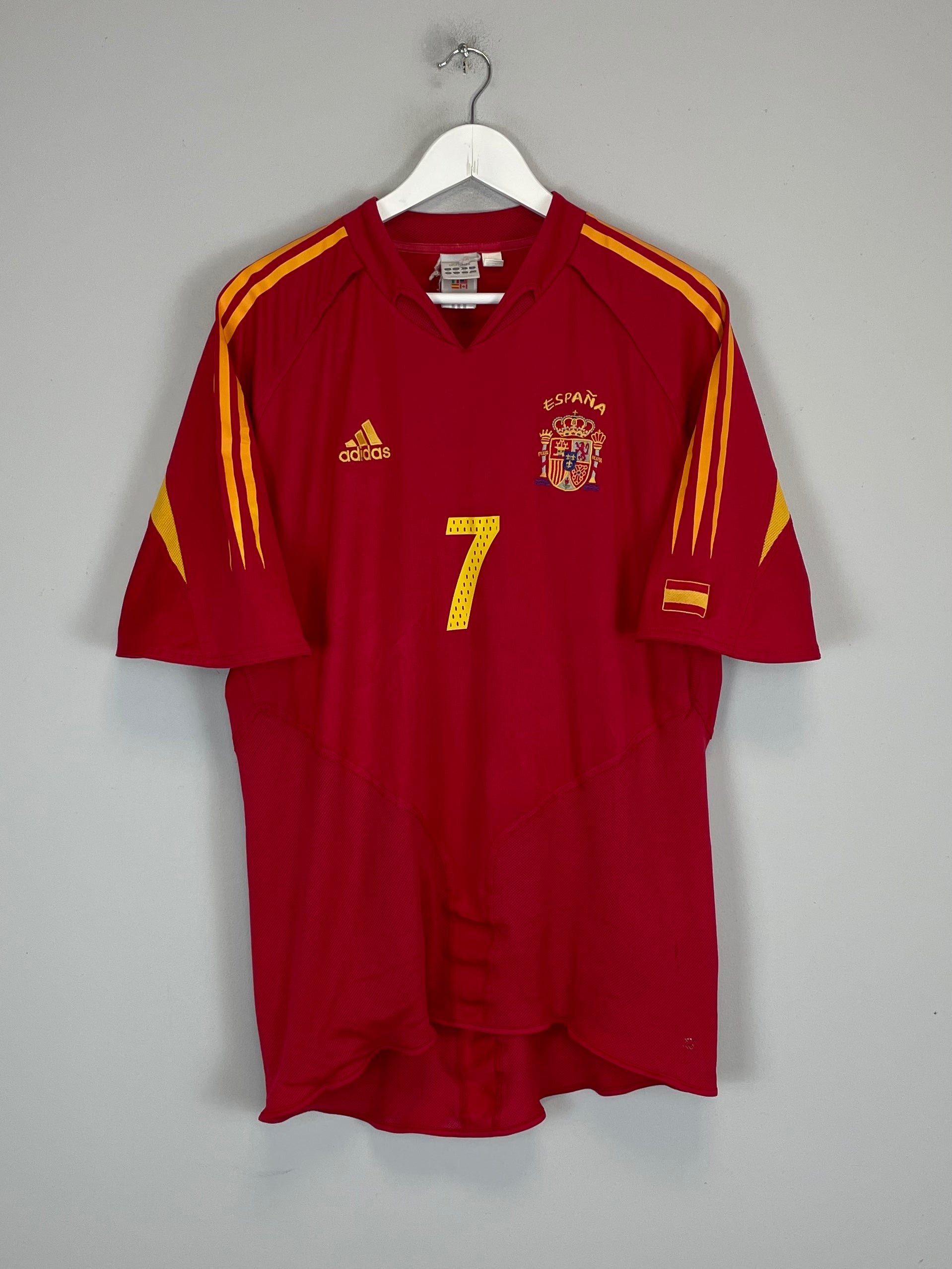 Shop 2004/06 SPAIN RAUL #7 HOME SHIRT (XL) ADIDAS, classic football shirts, vintage football shirts & retro soccer jerseys at Cult Kits
