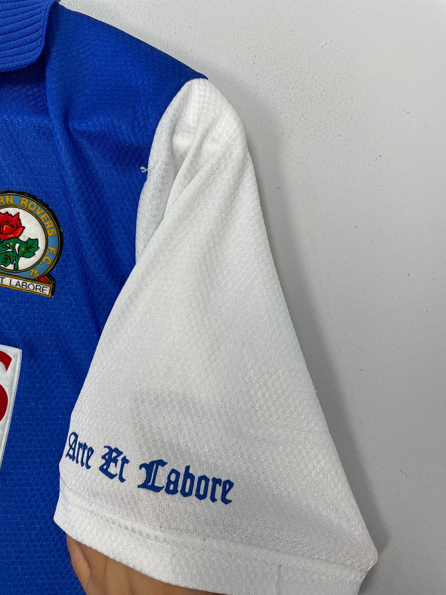 1994/95 BLACKBURN ROVERS LE SAUX #6 HOME SHIRT (L.KIDS) ASICS