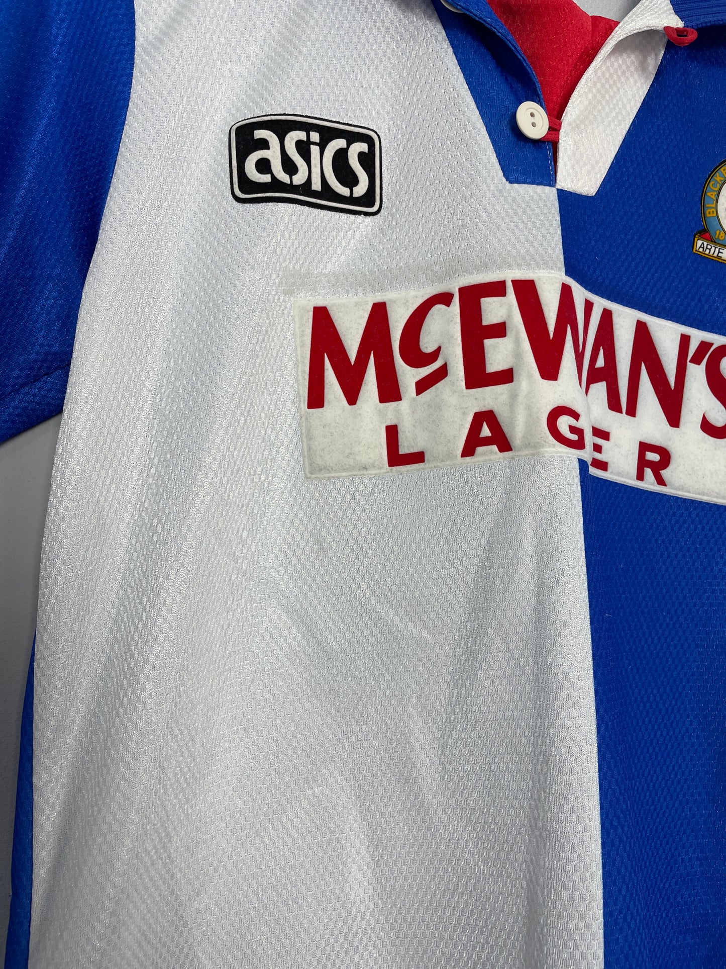 1994/95 BLACKBURN ROVERS LE SAUX #6 HOME SHIRT (L.KIDS) ASICS