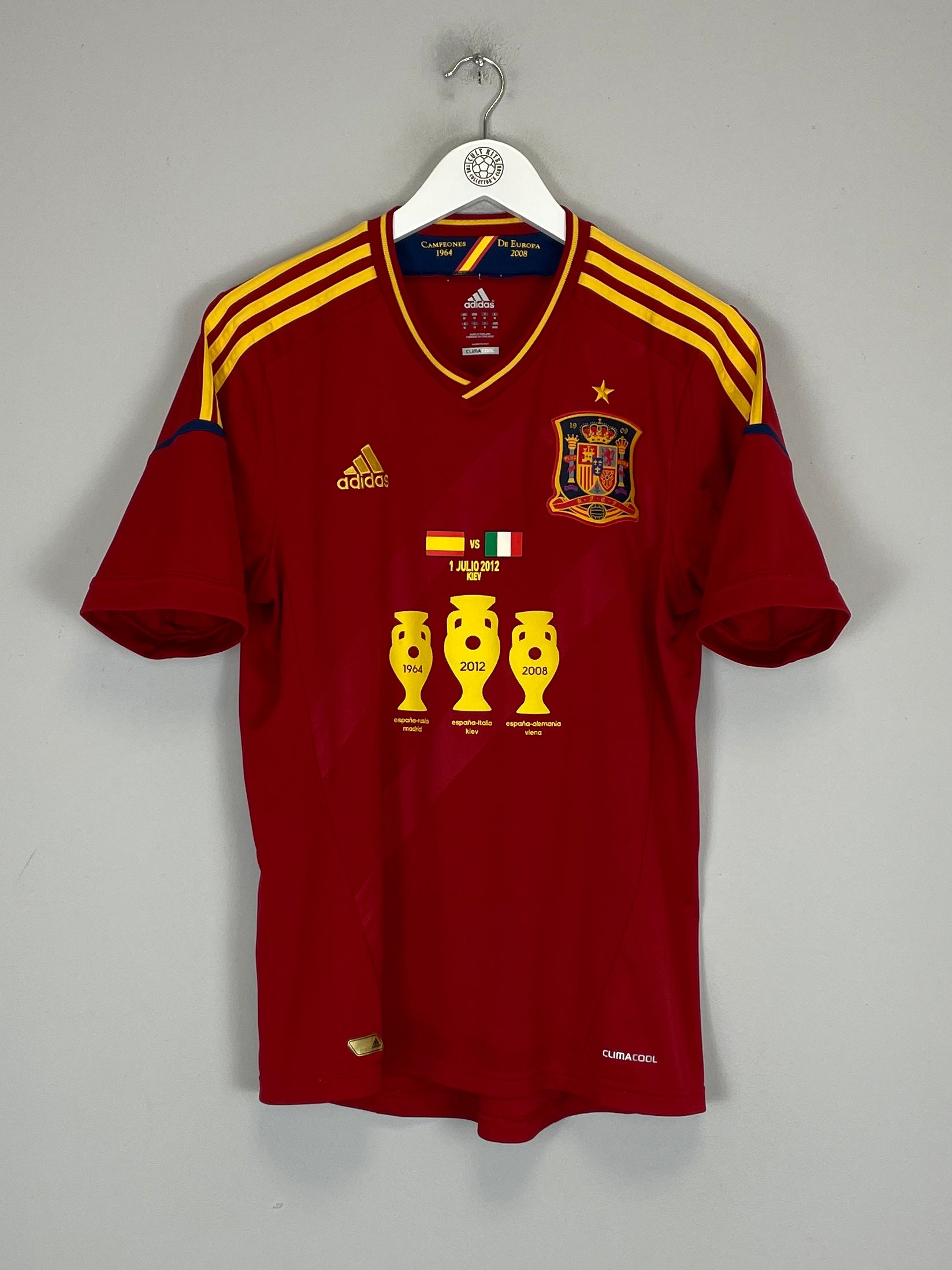 Shop 2012 SPAIN EURO FINAL SHIRT (M) ADIDAS, classic football shirts, vintage football shirts & retro soccer jerseys at Cult Kits