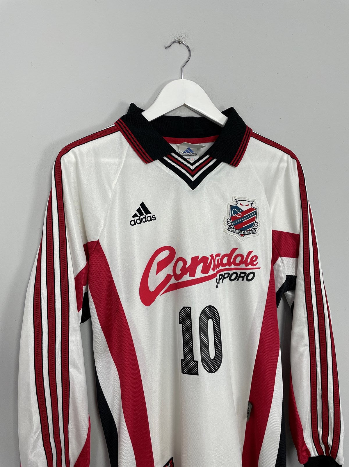 Shop 2000/01 CONSADOLE SAPPORO #10 *PLAYER ISSUE* L/S AWAY SHIRT (M) ADIDAS, classic football shirts, vintage football shirts & retro soccer jerseys at Cult Kits