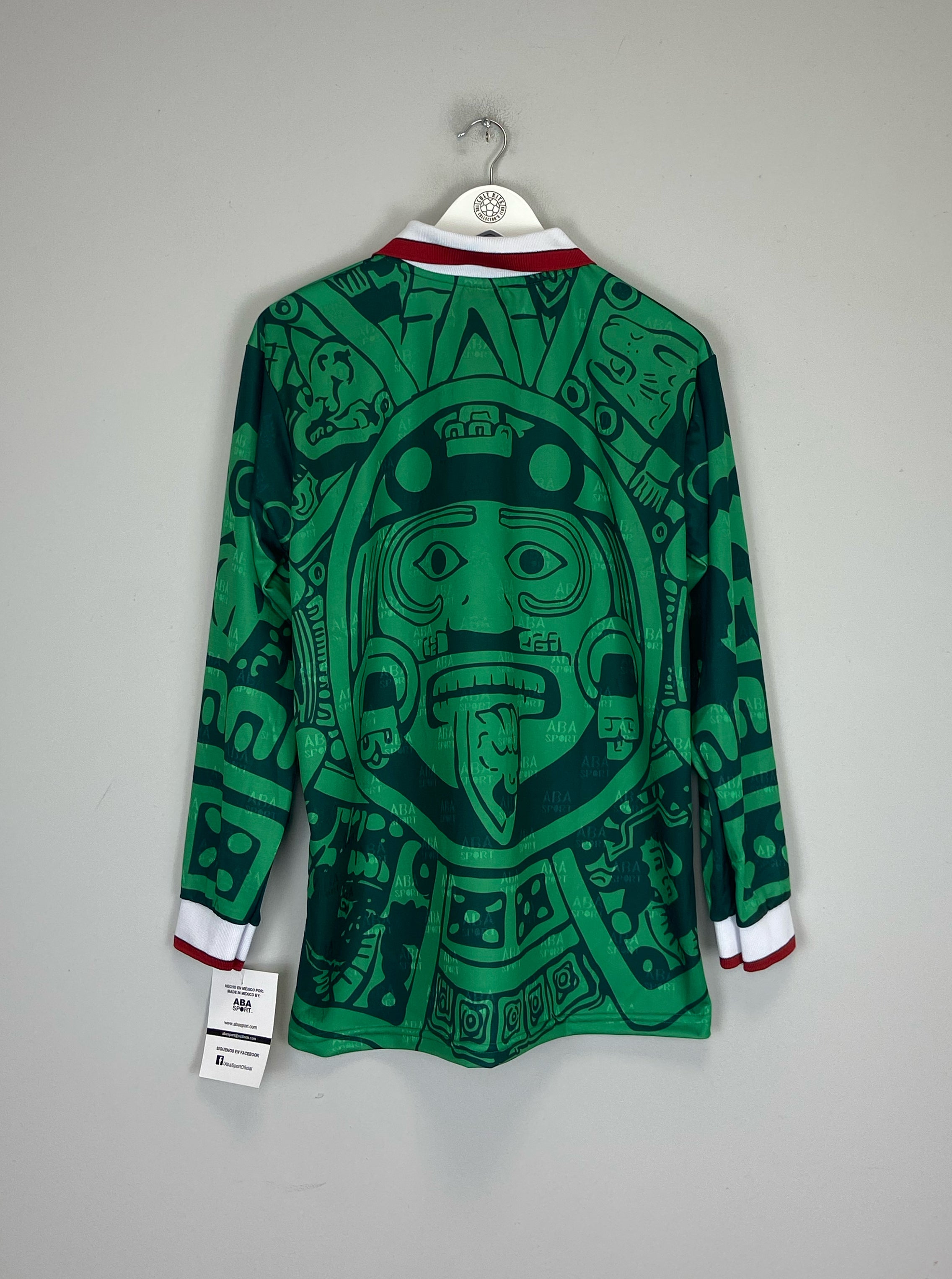 Shop 1998 Mexico *Reissue* L/S Home Shirt (Multiple Sizes) ABA Sport, classic football shirts, vintage football shirts & retro soccer jerseys at Cult Kits
