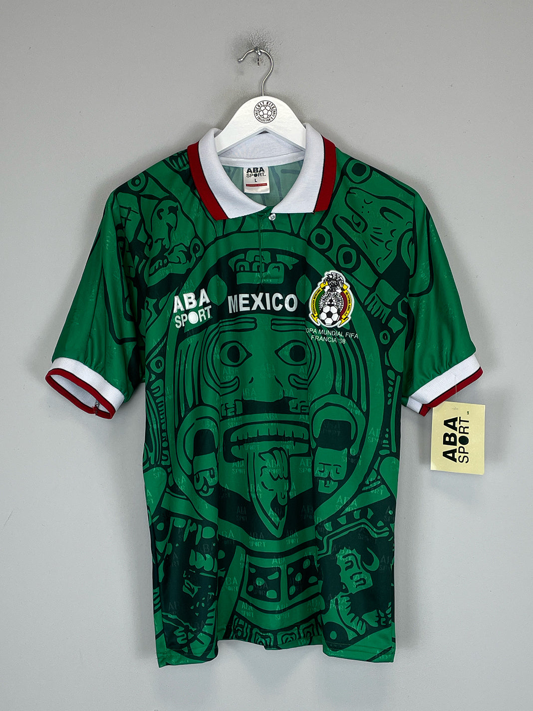Shop 1998 MEXICO *RE-ISSUE* HOME SHIRT (MULTIPLE SIZES) ABA SPORT, classic football shirts, vintage football shirts & retro soccer jerseys at Cult Kits