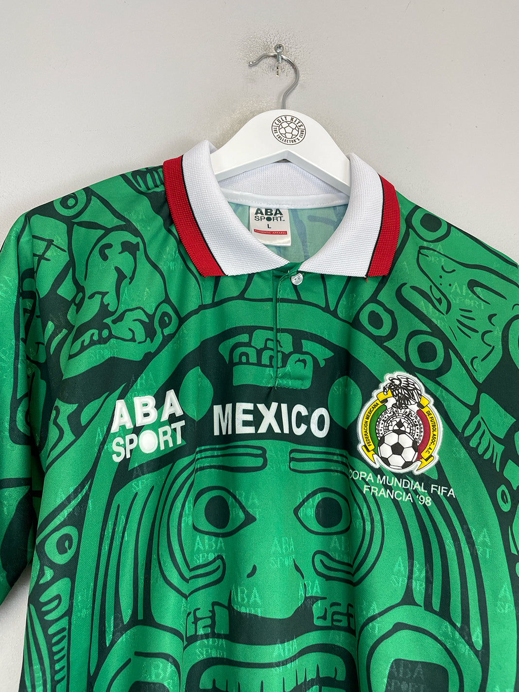 Shop 1998 MEXICO *RE-ISSUE* HOME SHIRT (MULTIPLE SIZES) ABA SPORT, classic football shirts, vintage football shirts & retro soccer jerseys at Cult Kits