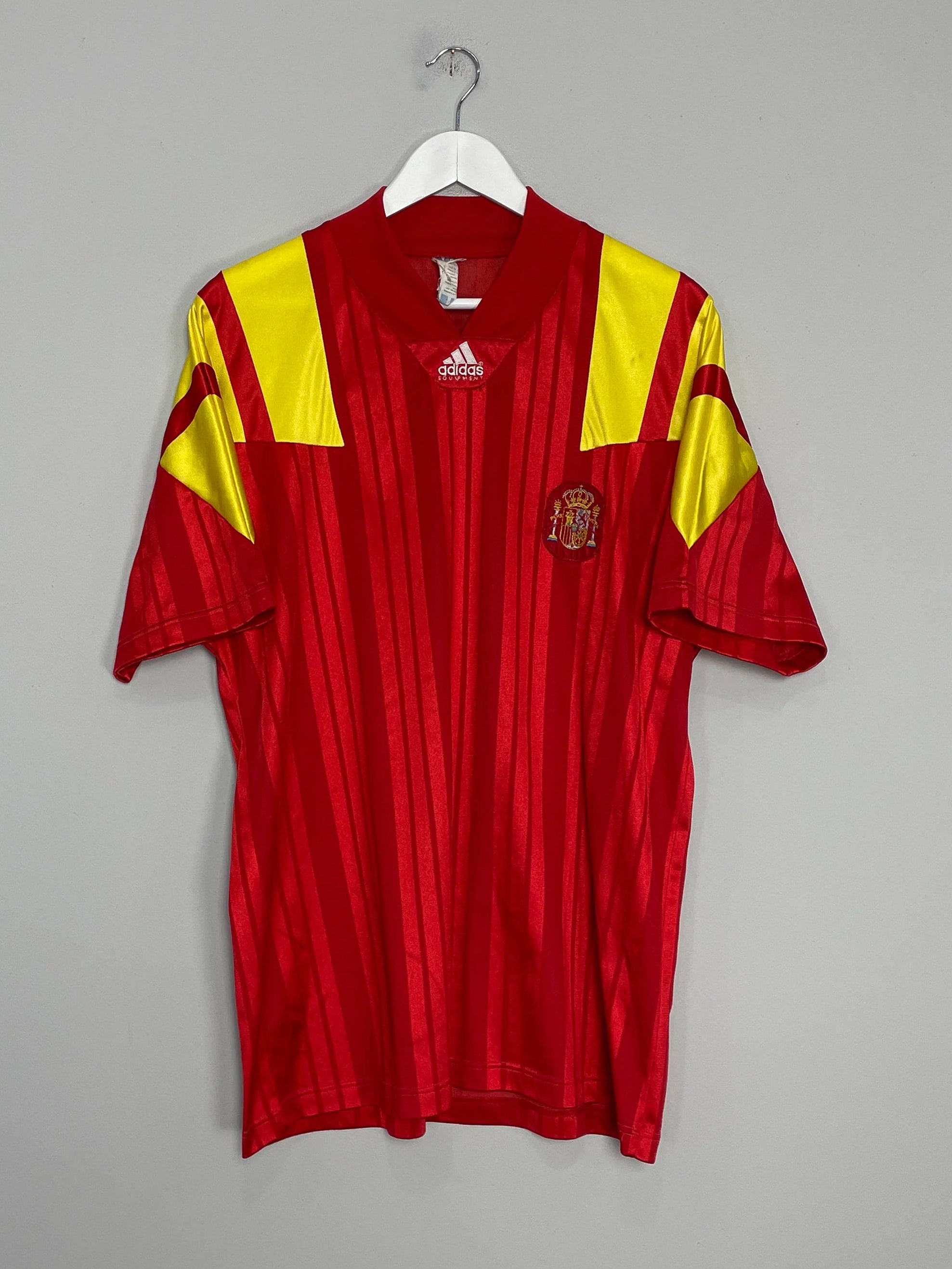 Shop 1992/94 SPAIN HOME SHIRT (L) ADIDAS, classic football shirts, vintage football shirts & retro soccer jerseys at Cult Kits