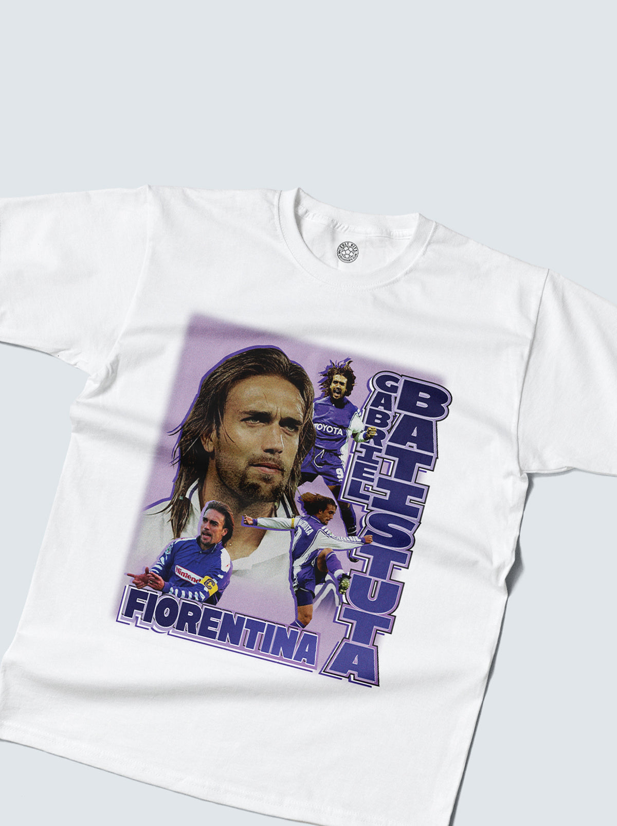 Shop FIORENTINA BATISTUTA BOOTLEG TEE, classic football shirts, vintage football shirts & retro soccer jerseys at Cult Kits
