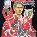 Shop MANCHESTER UNITED BECKHAM 'CAMP NOU 1999' BOOTLEG TEE, classic football shirts, vintage football shirts & retro soccer jerseys at Cult Kits