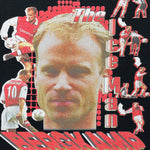Shop ARSENAL BERGKAMP ICEMAN BOOTLEG TEE, classic football shirts, vintage football shirts & retro soccer jerseys at Cult Kits