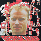 Shop ARSENAL BERGKAMP ICEMAN BOOTLEG TEE, classic football shirts, vintage football shirts & retro soccer jerseys at Cult Kits