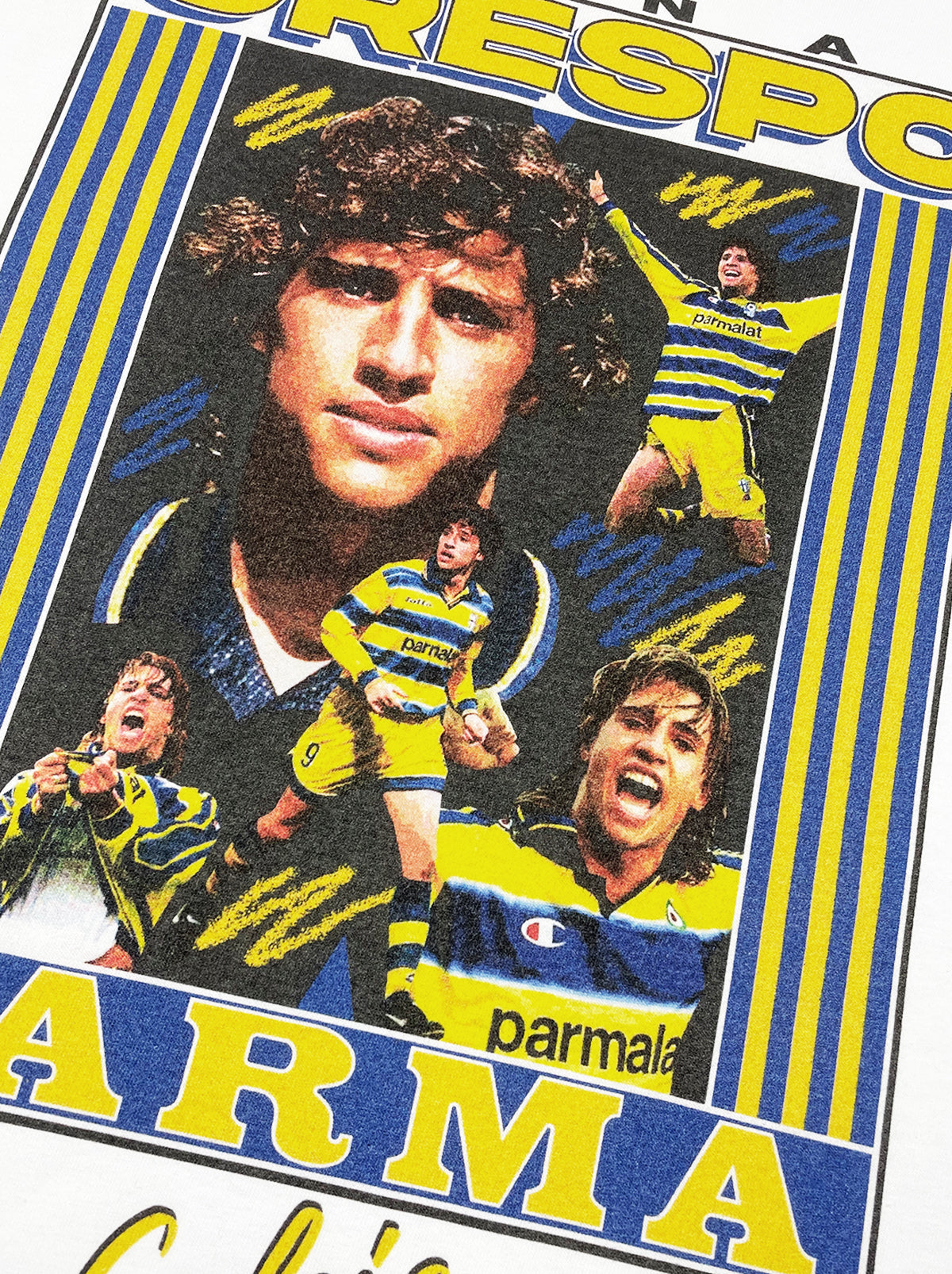 Shop PARMA HERNAN CRESPO BOOTLEG TEE, classic football shirts, vintage football shirts & retro soccer jerseys at Cult Kits