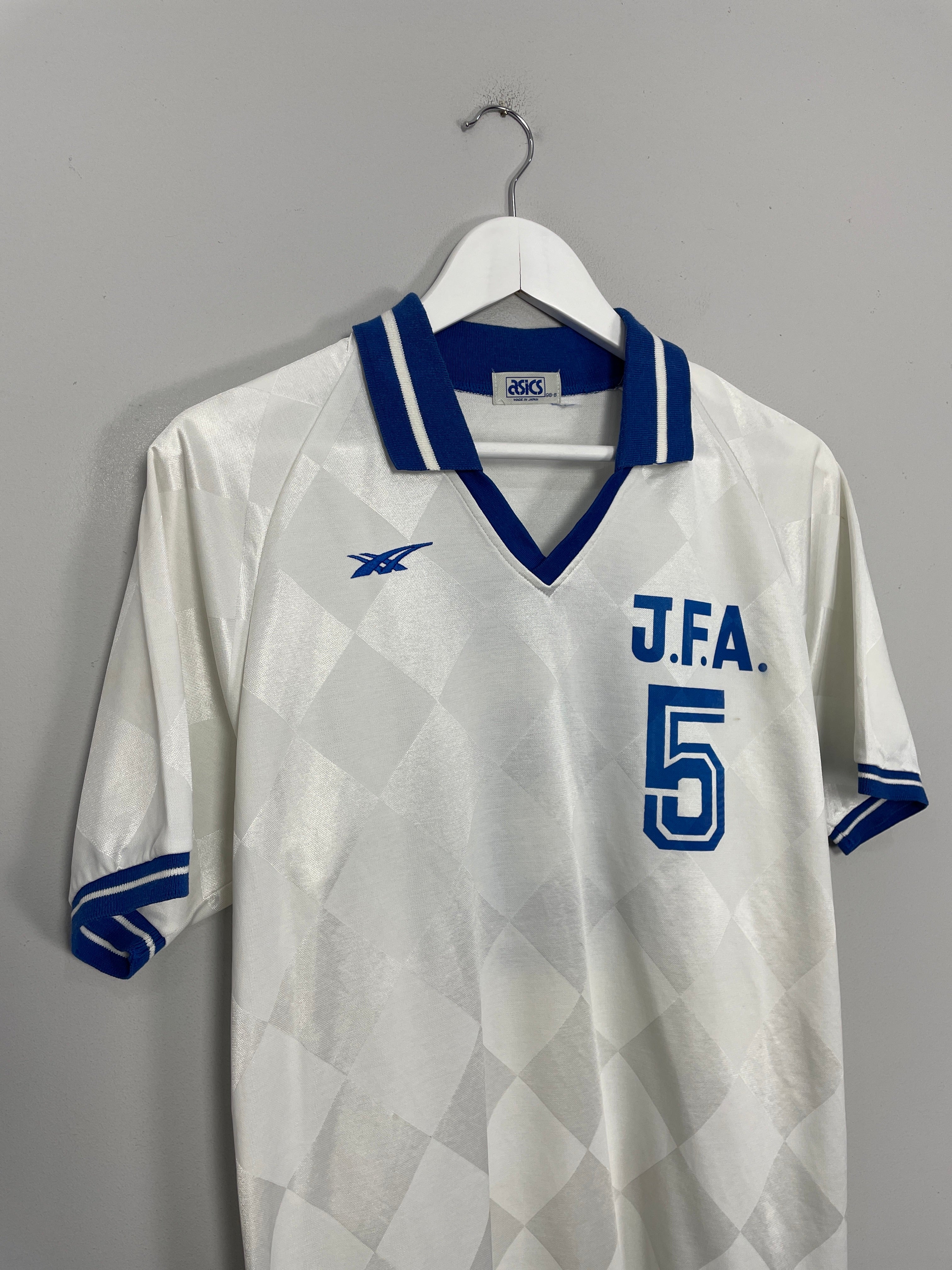 Shop 1987/88 JAPAN #5 *OLYMPIC QUALIFIER - PLAYER ISSUE* AWAY SHIRT (M) ASICS, classic football shirts, vintage football shirts & retro soccer jerseys at Cult Kits