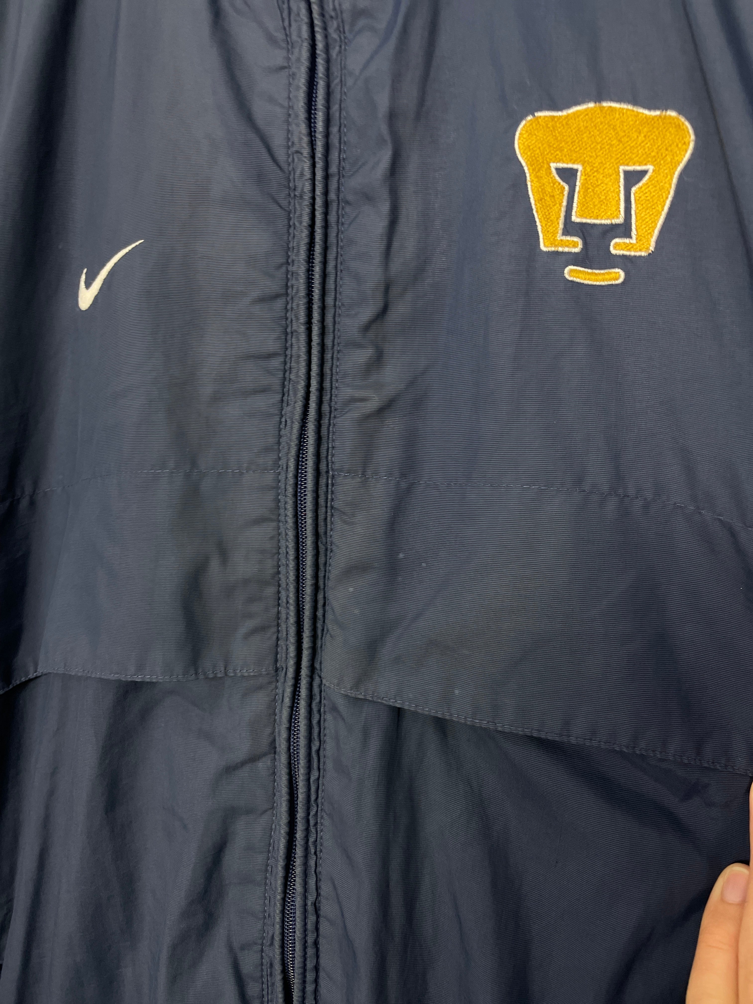 Shop 2001/02 UNAM PUMAS FLEECE LINED JACKET (S) NIKE, classic football shirts, vintage football shirts & retro soccer jerseys at Cult Kits