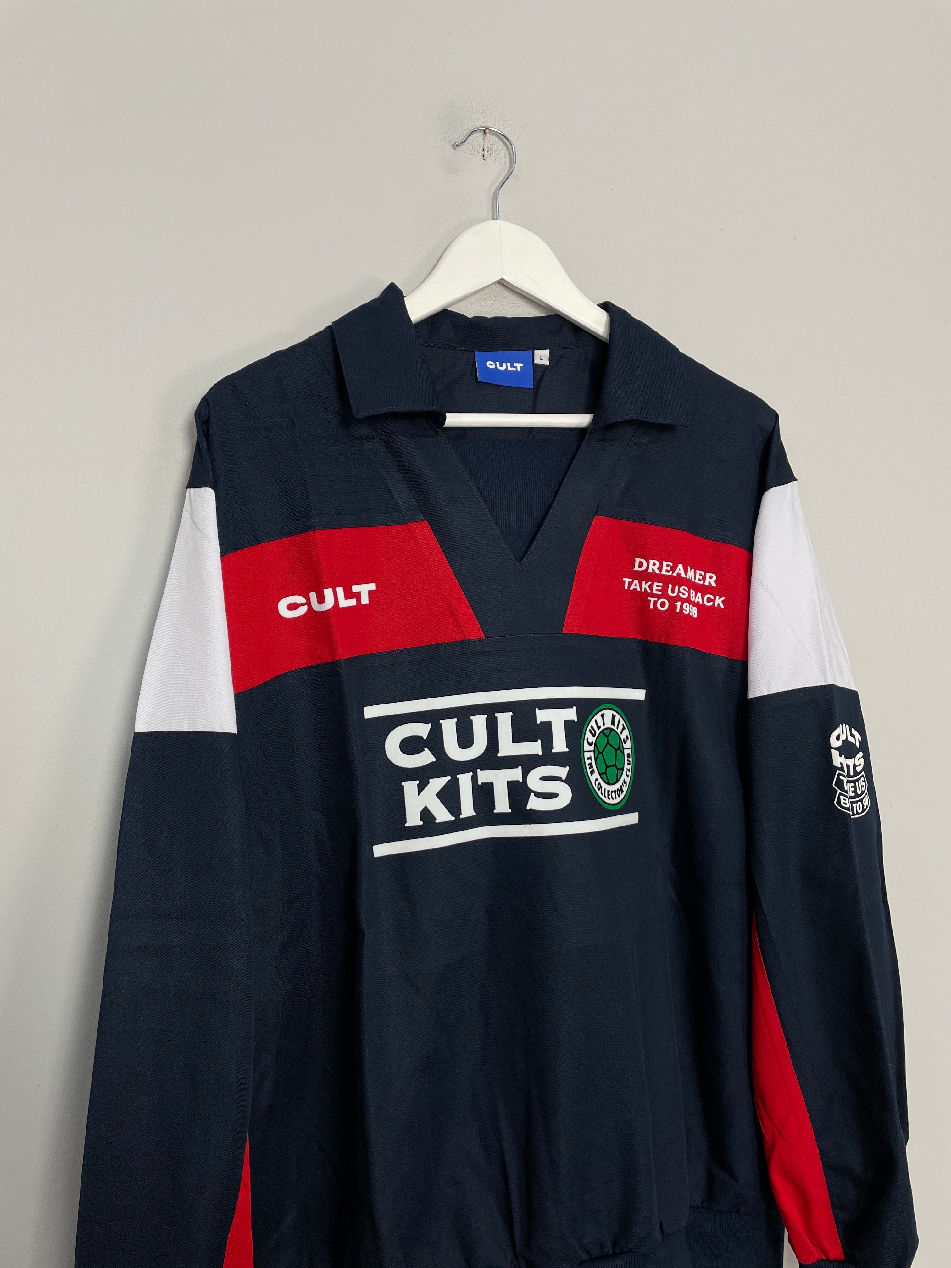 Shop 1998 DREAMERS DRILL TOP 'ENGLAND' (MULTIPLE SIZES) CULT, classic football shirts, vintage football shirts & retro soccer jerseys at Cult Kits