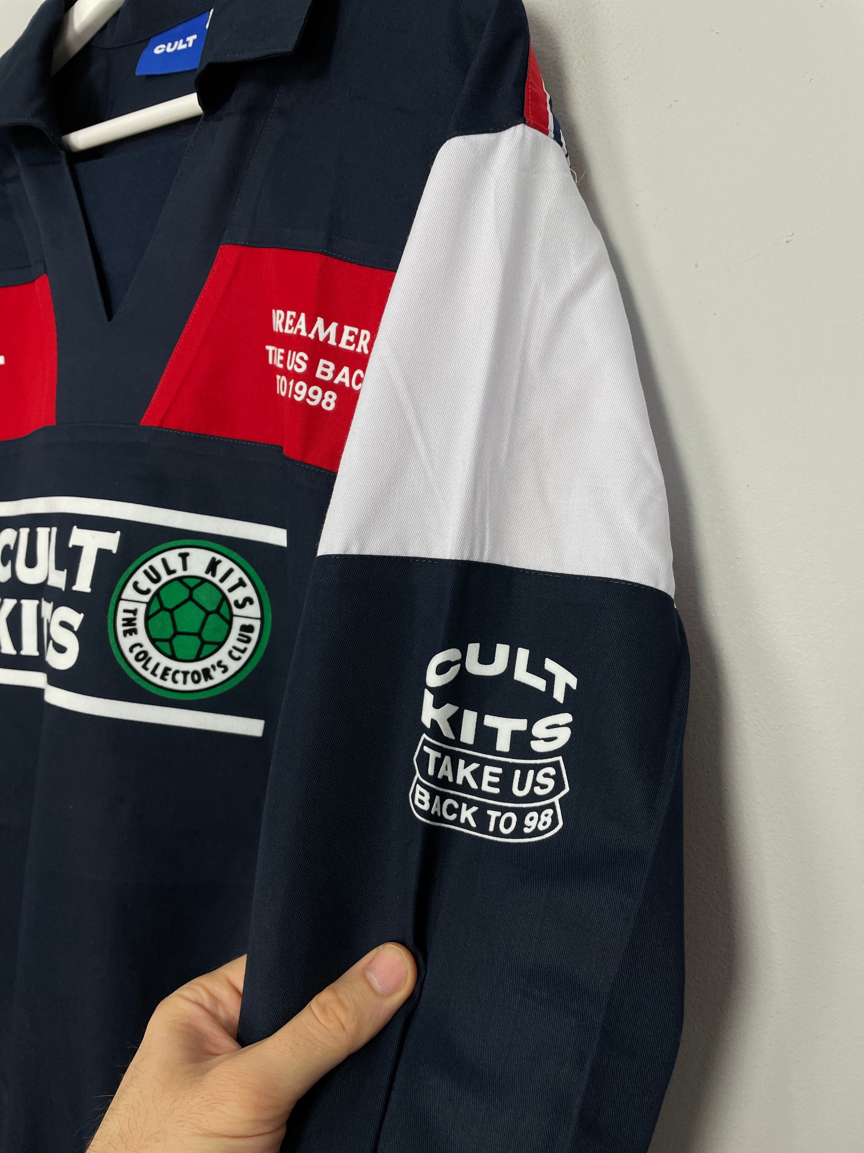 Shop 1998 DREAMERS DRILL TOP 'ENGLAND' (MULTIPLE SIZES) CULT, classic football shirts, vintage football shirts & retro soccer jerseys at Cult Kits