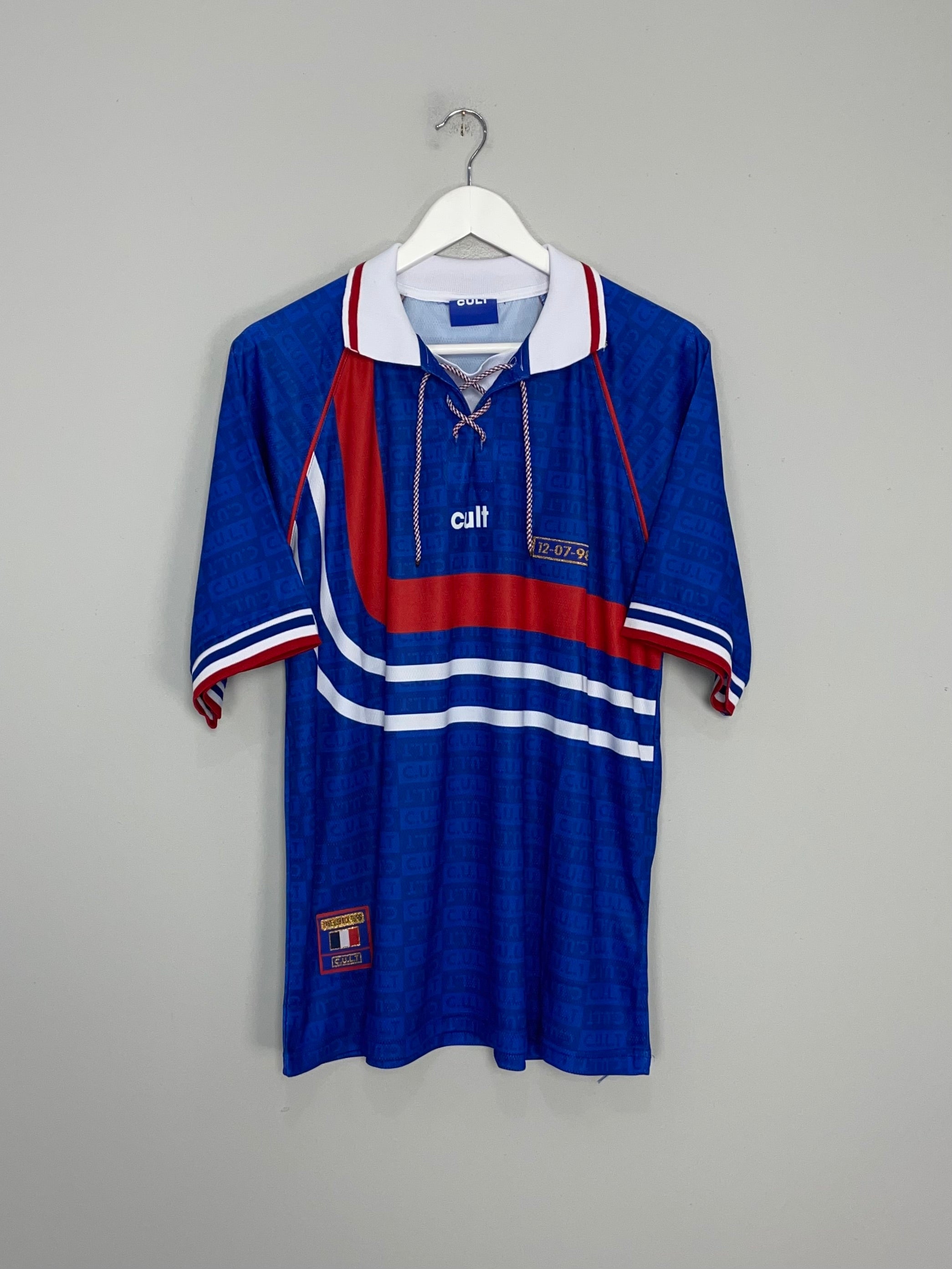 Shop 1998 LES BLEUS HOME SHIRT 'FRANCE' (MULTIPLE SIZES) DREAMERS, classic football shirts, vintage football shirts & retro soccer jerseys at Cult Kits