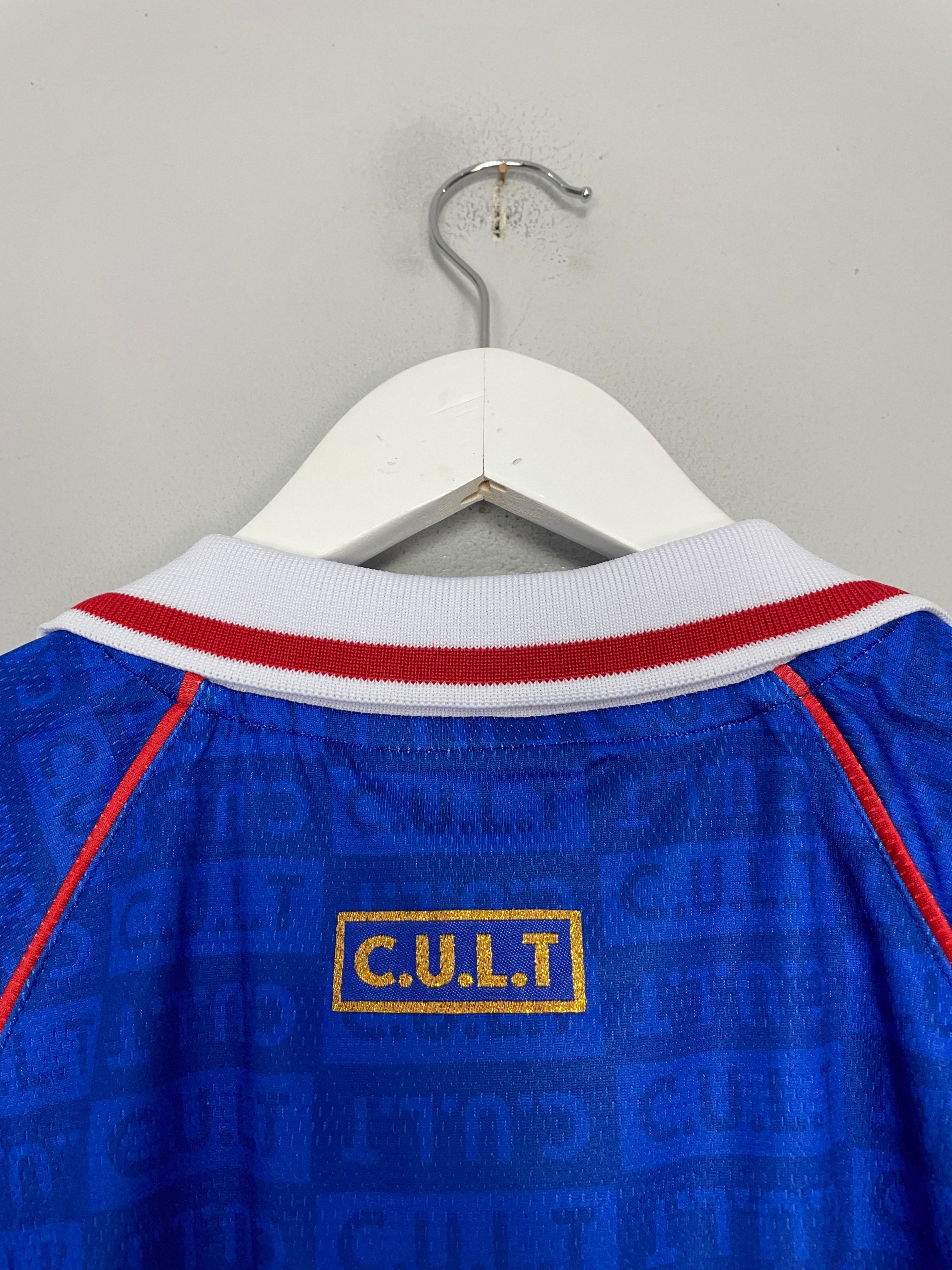 Shop 1998 LES BLEUS HOME SHIRT 'FRANCE' (MULTIPLE SIZES) DREAMERS, classic football shirts, vintage football shirts & retro soccer jerseys at Cult Kits