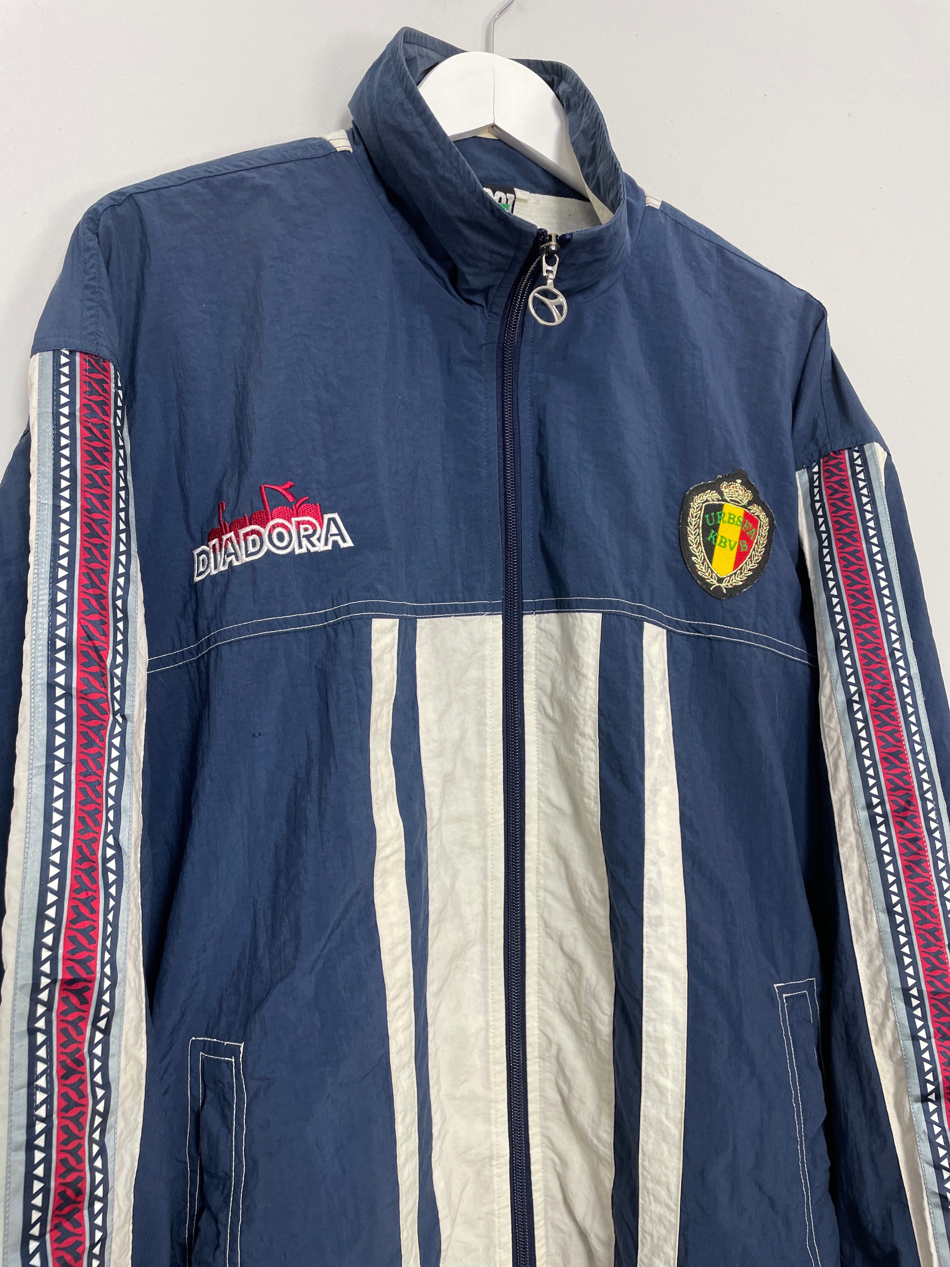 Shop 1996/97 BELGIUM JACKET (M) DIADORA, classic football shirts, vintage football shirts & retro soccer jerseys at Cult Kits