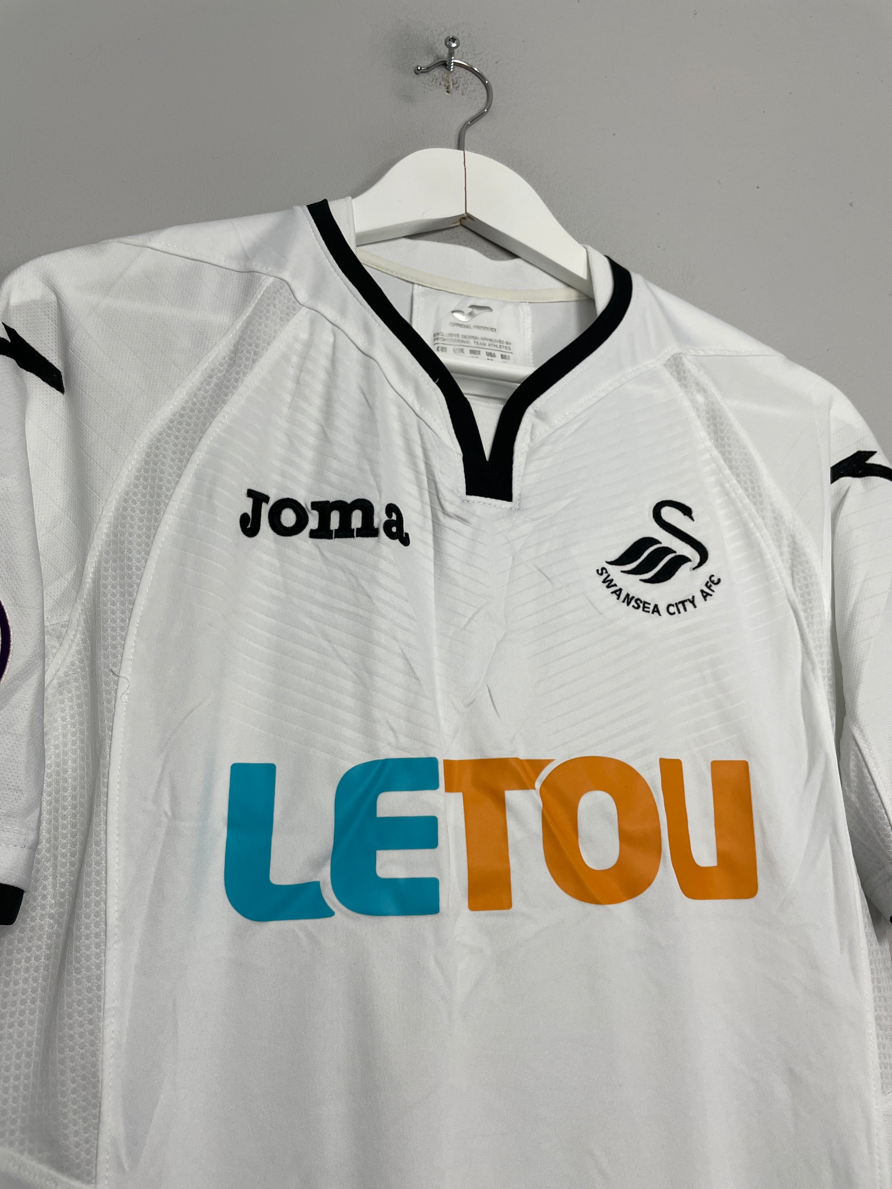 Shop 2017/18 SWANSEA CITY KING #26 *MATCH ISSUE* HOME SHIRT (M) JOMA, classic football shirts, vintage football shirts & retro soccer jerseys at Cult Kits