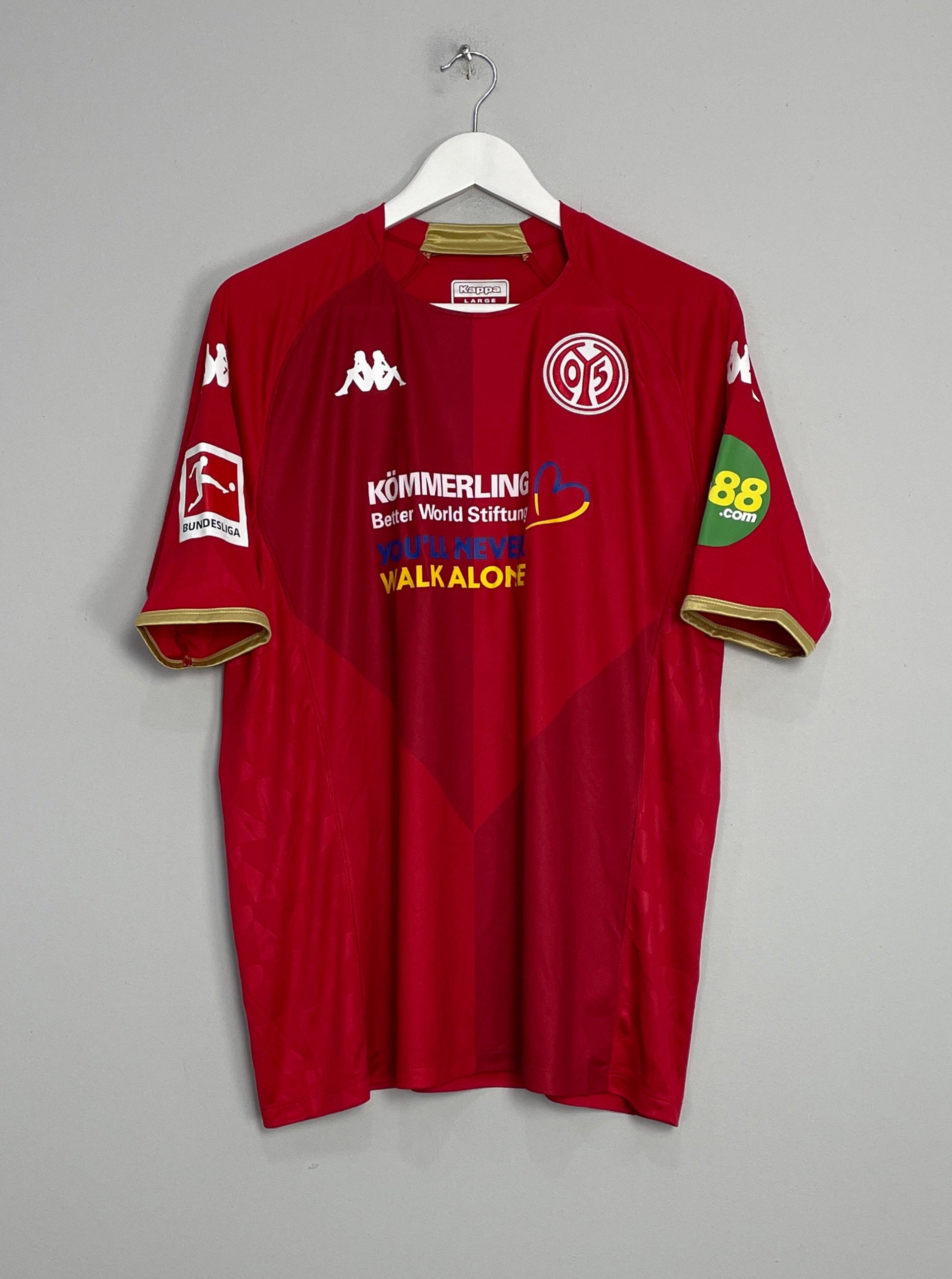 Shop 2021/22 FC MAINZ PAPELA #24 *SPECIAL UKRAINE MATCH ISSUE* HOME SHIRT (L) KAPPA, classic football shirts, vintage football shirts & retro soccer jerseys at Cult Kits