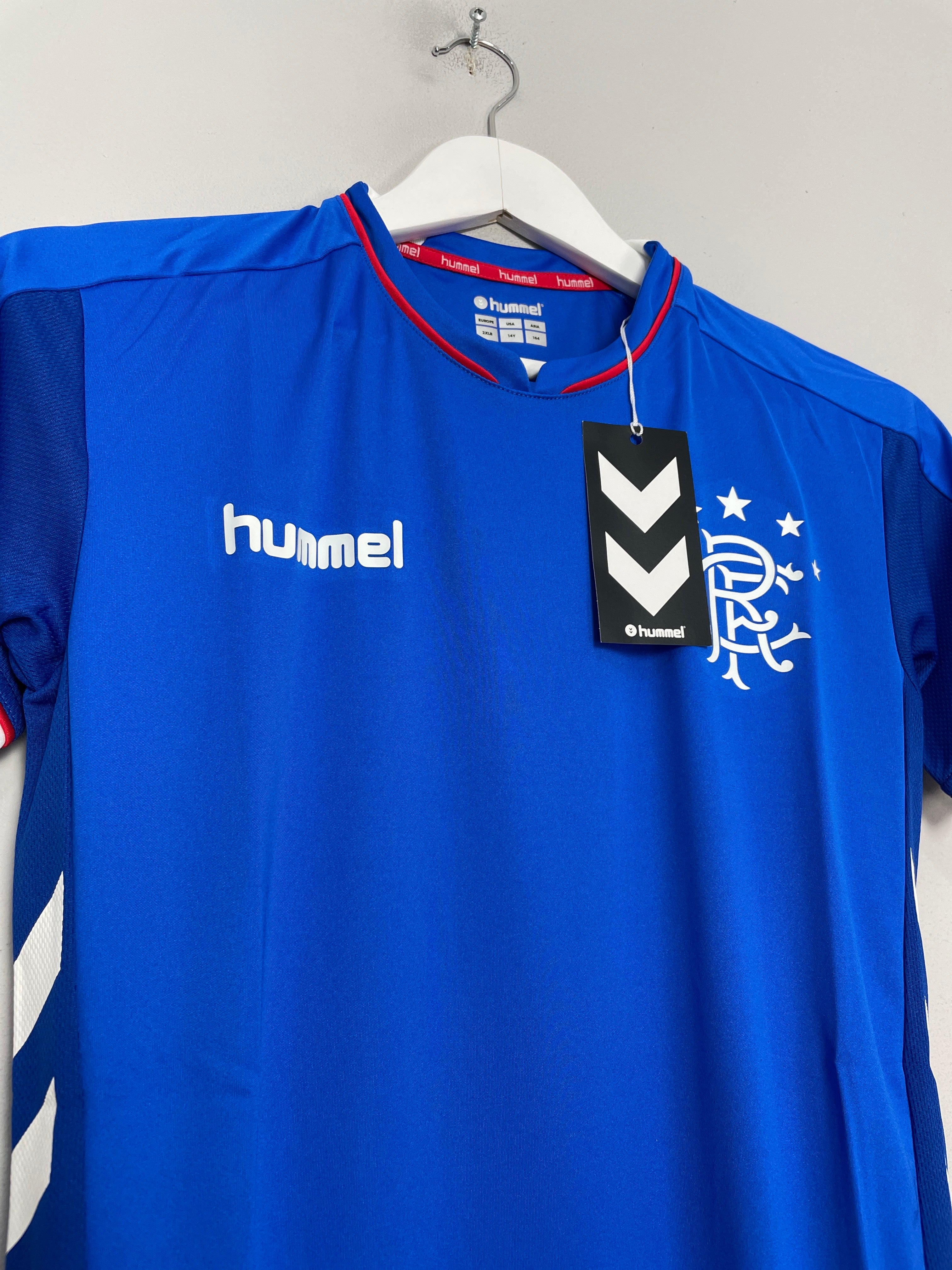 Shop 2018/19 Rangers *BNWT* Home Shirts (Kids - Multiple Sizes) Hummel, classic football shirts, vintage football shirts & retro soccer jerseys at Cult Kits