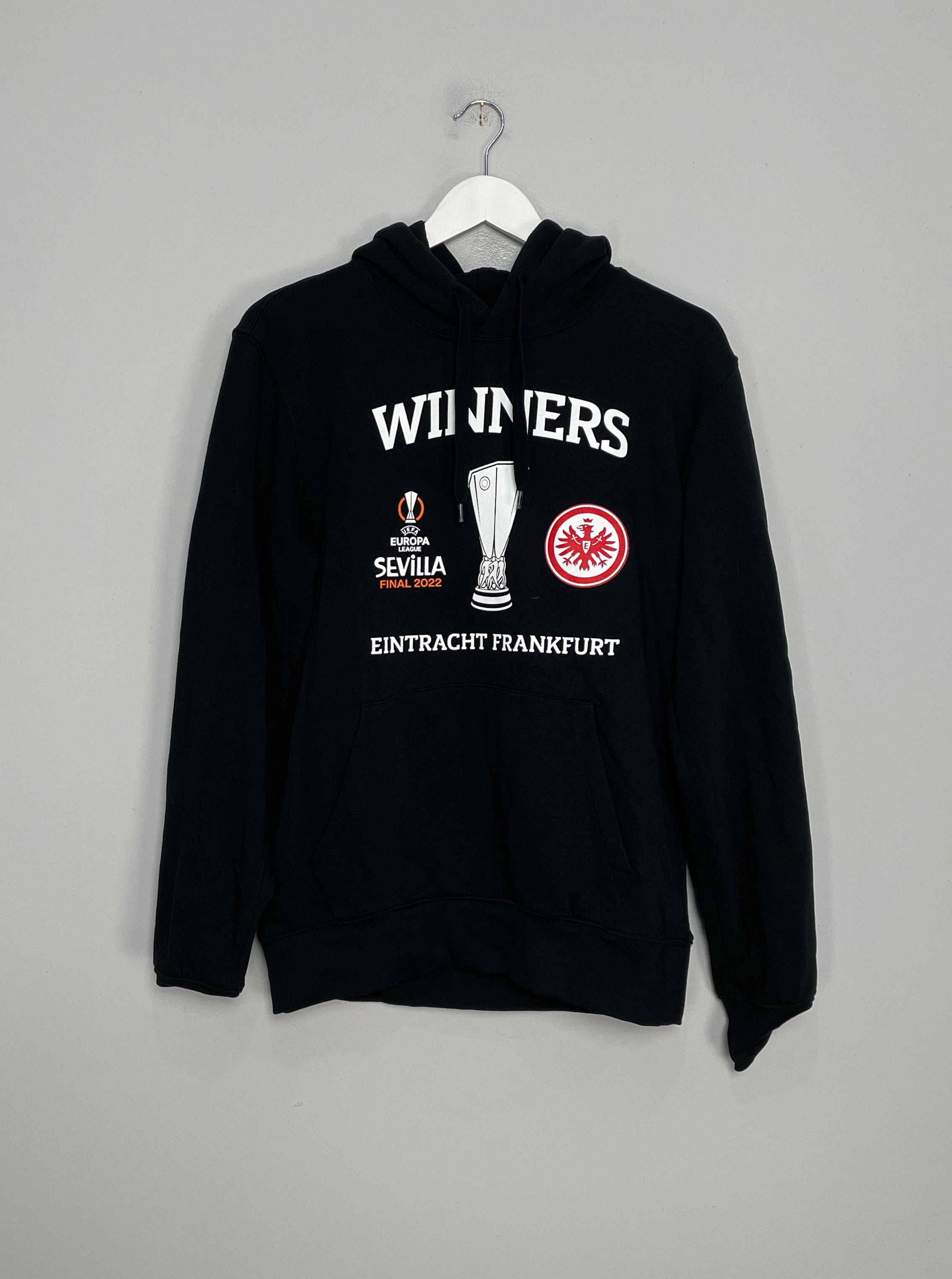 Shop 2022 EINTRACHT FRANKFURT EUROPA LEAGUE WINNERS HOODIE (M) OFFICIAL MERCHANDISE, classic football shirts, vintage football shirts & retro soccer jerseys at Cult Kits
