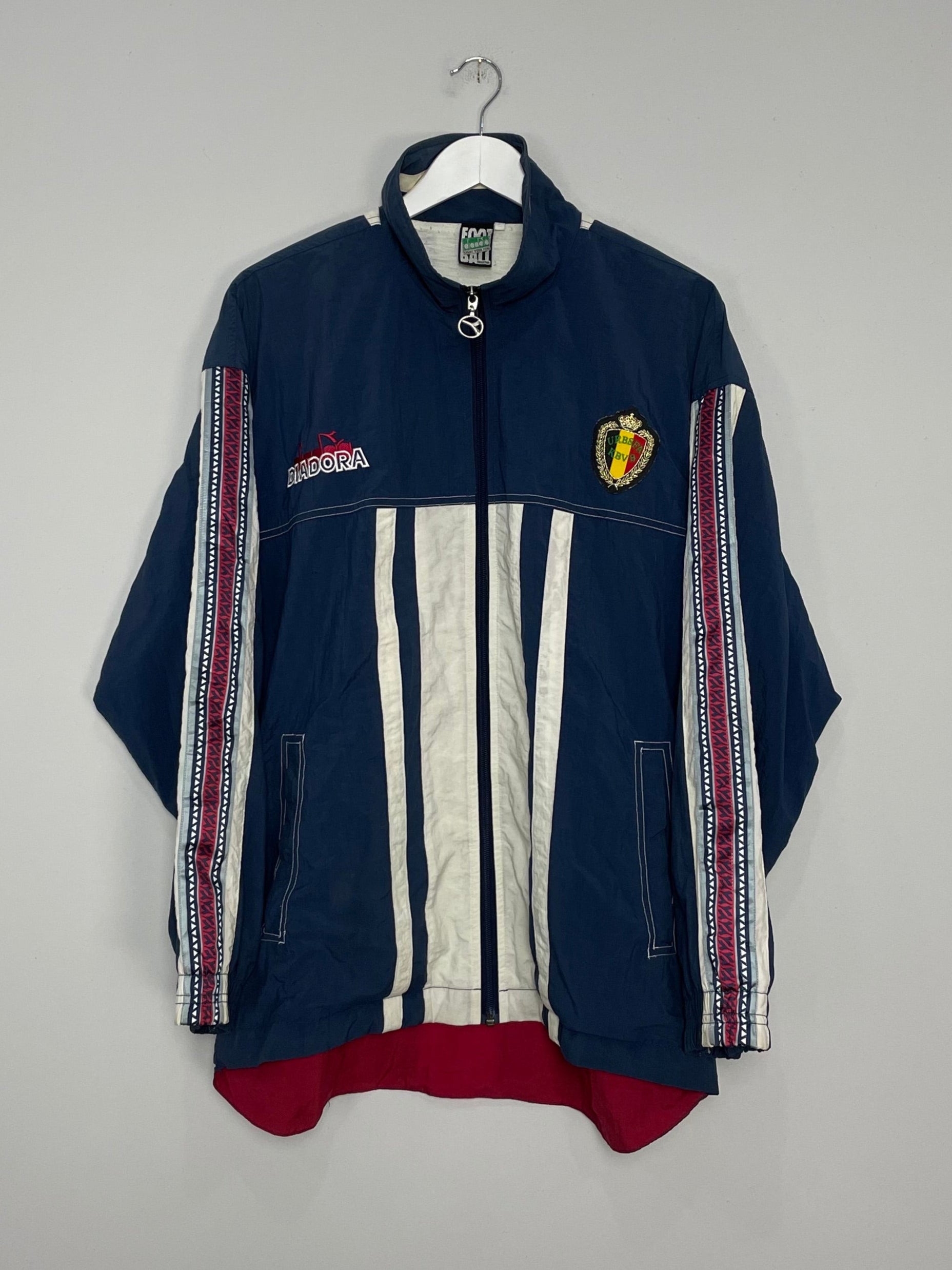 Shop 1996/97 BELGIUM JACKET (M) DIADORA, classic football shirts, vintage football shirts & retro soccer jerseys at Cult Kits
