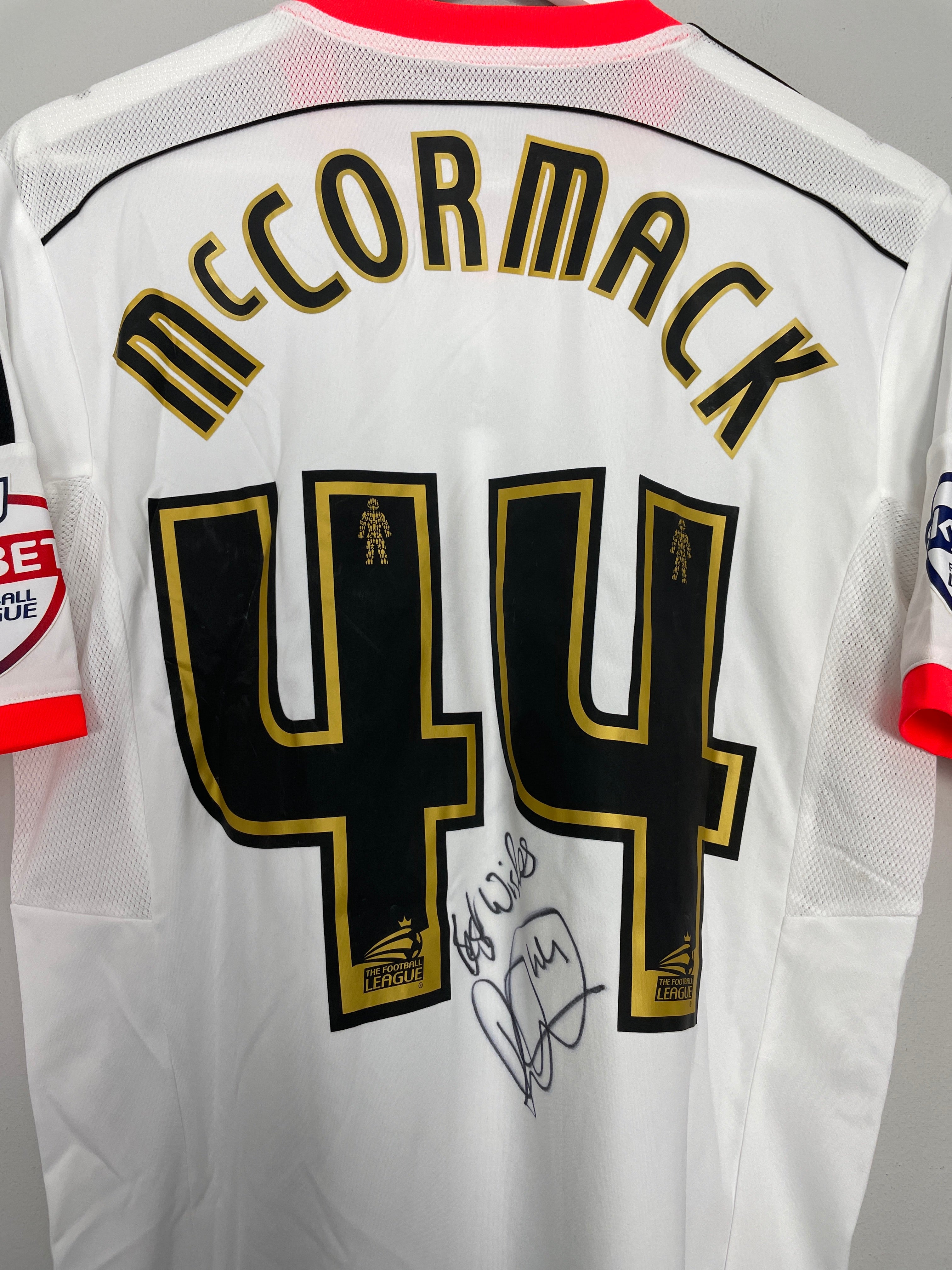 Shop 2014/15 FULHAM MCCORMACK #44 *MATCH ISSUE + SIGNED* HOME SHIRT (M) ADIDAS, classic football shirts, vintage football shirts & retro soccer jerseys at Cult Kits