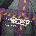 Shop 1995/96 TANJONG PAJAR BOYS CLUB #3 TARTAN SHIRT (L) UMBRO, classic football shirts, vintage football shirts & retro soccer jerseys at Cult Kits