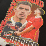 Shop MANCHESTER UNITED MARTINEZ BOOTLEG TEE, classic football shirts, vintage football shirts & retro soccer jerseys at Cult Kits