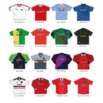 Shop ICONIC MANCHESTER UNITED SHIRTS A3 PRINT, classic football shirts, vintage football shirts & retro soccer jerseys at Cult Kits