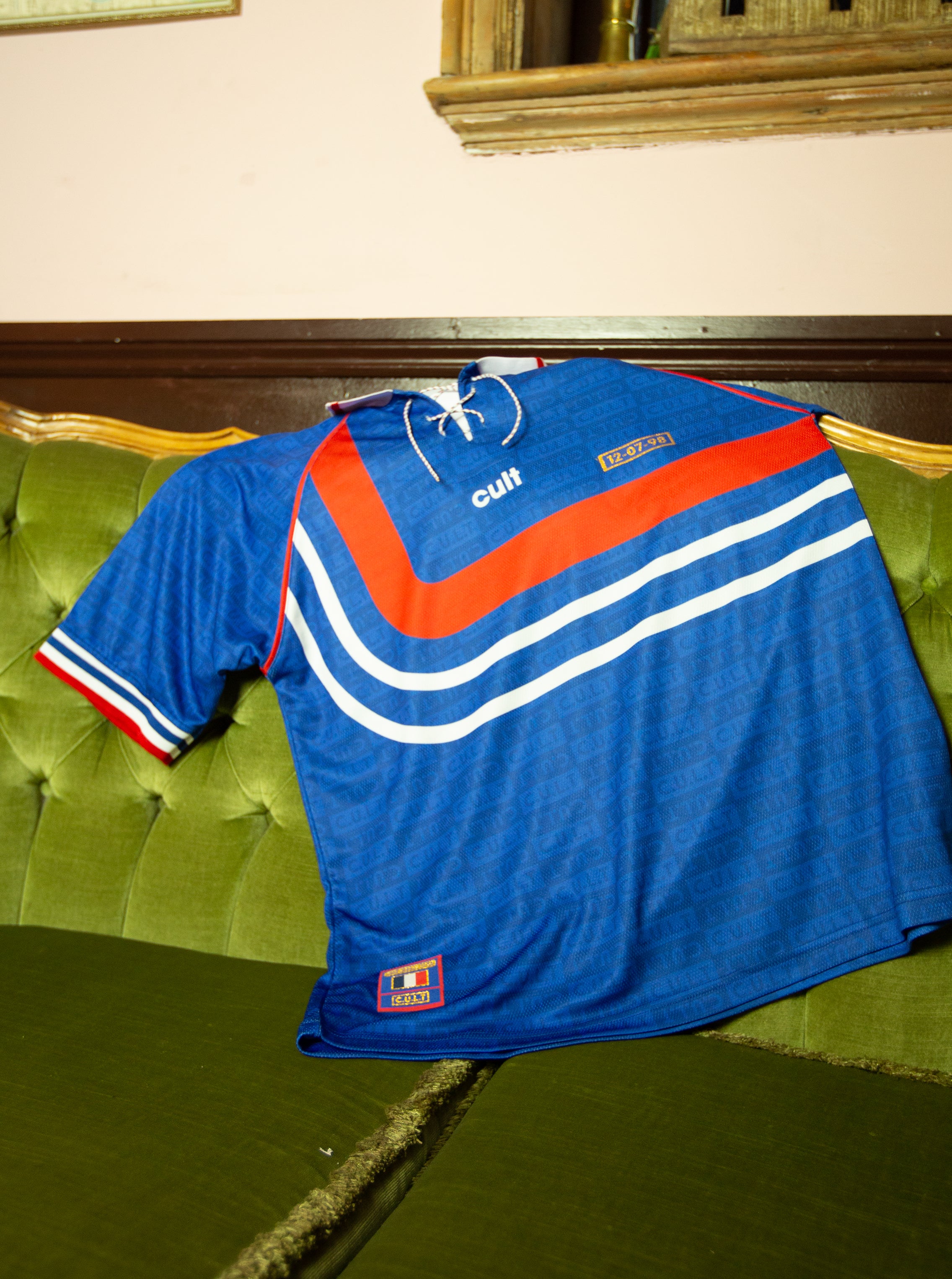 Shop 1998 LES BLEUS HOME SHIRT 'FRANCE' (MULTIPLE SIZES) DREAMERS, classic football shirts, vintage football shirts & retro soccer jerseys at Cult Kits