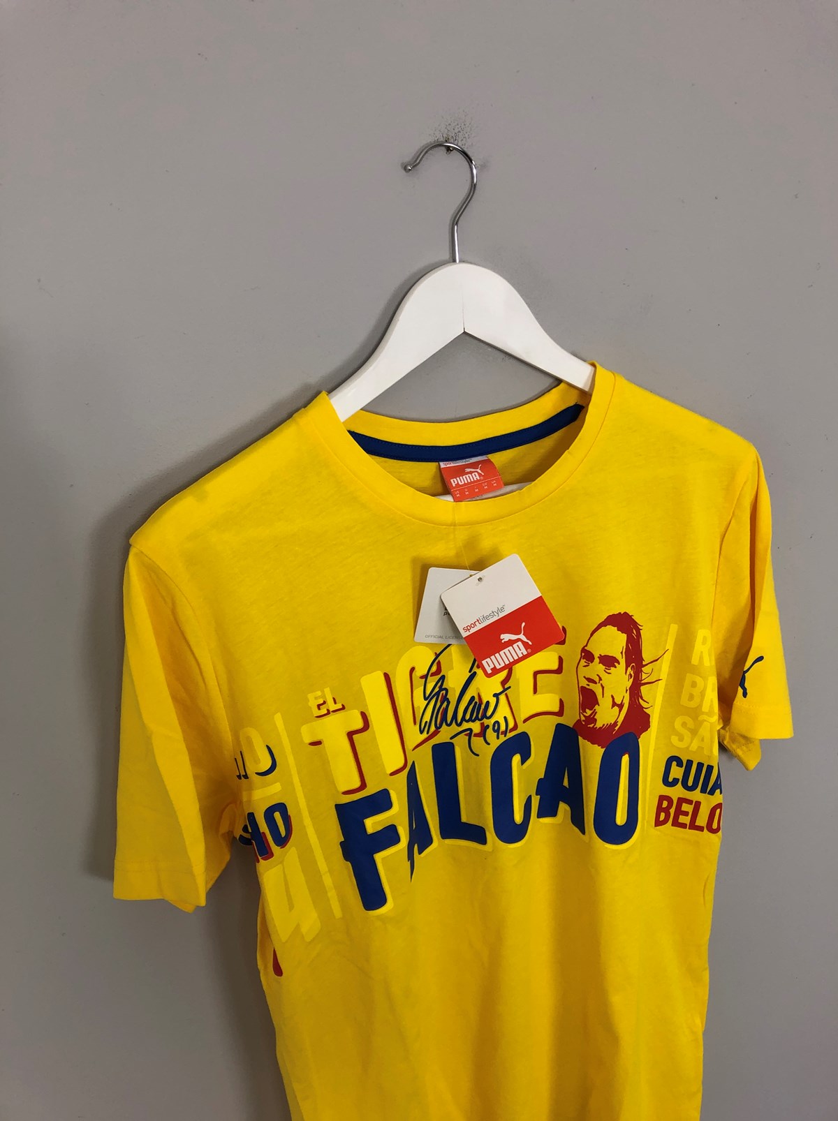 Shop 2015 FALCAO EL TIGRE *BNWT* PUMA LEISURE TEE (MULTIPLE SIZES), classic football shirts, vintage football shirts & retro soccer jerseys at Cult Kits