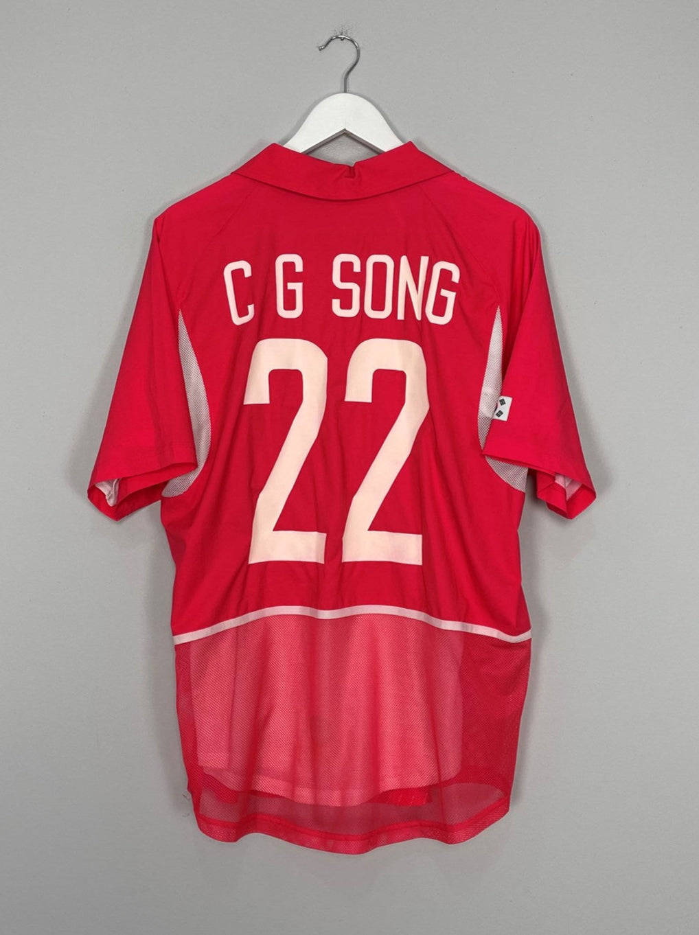 Shop 2002/04 SOUTH KOREA C G SONG #22 *PLAYER ISSUE* HOME SHIRT (L) NIKE, classic football shirts, vintage football shirts & retro soccer jerseys at Cult Kits